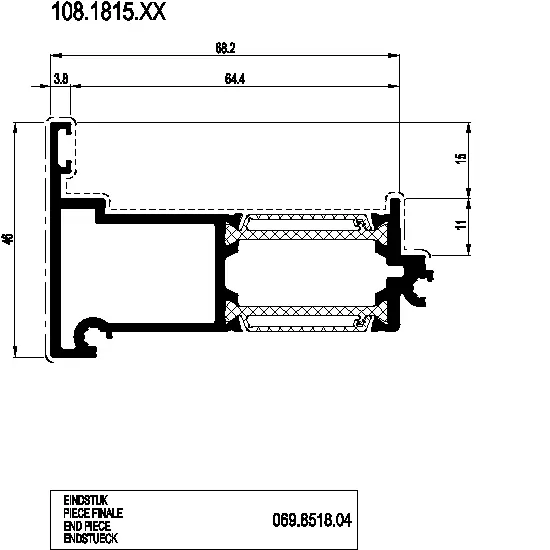 Зображення Подвійний стулковий профіль [108.1815]