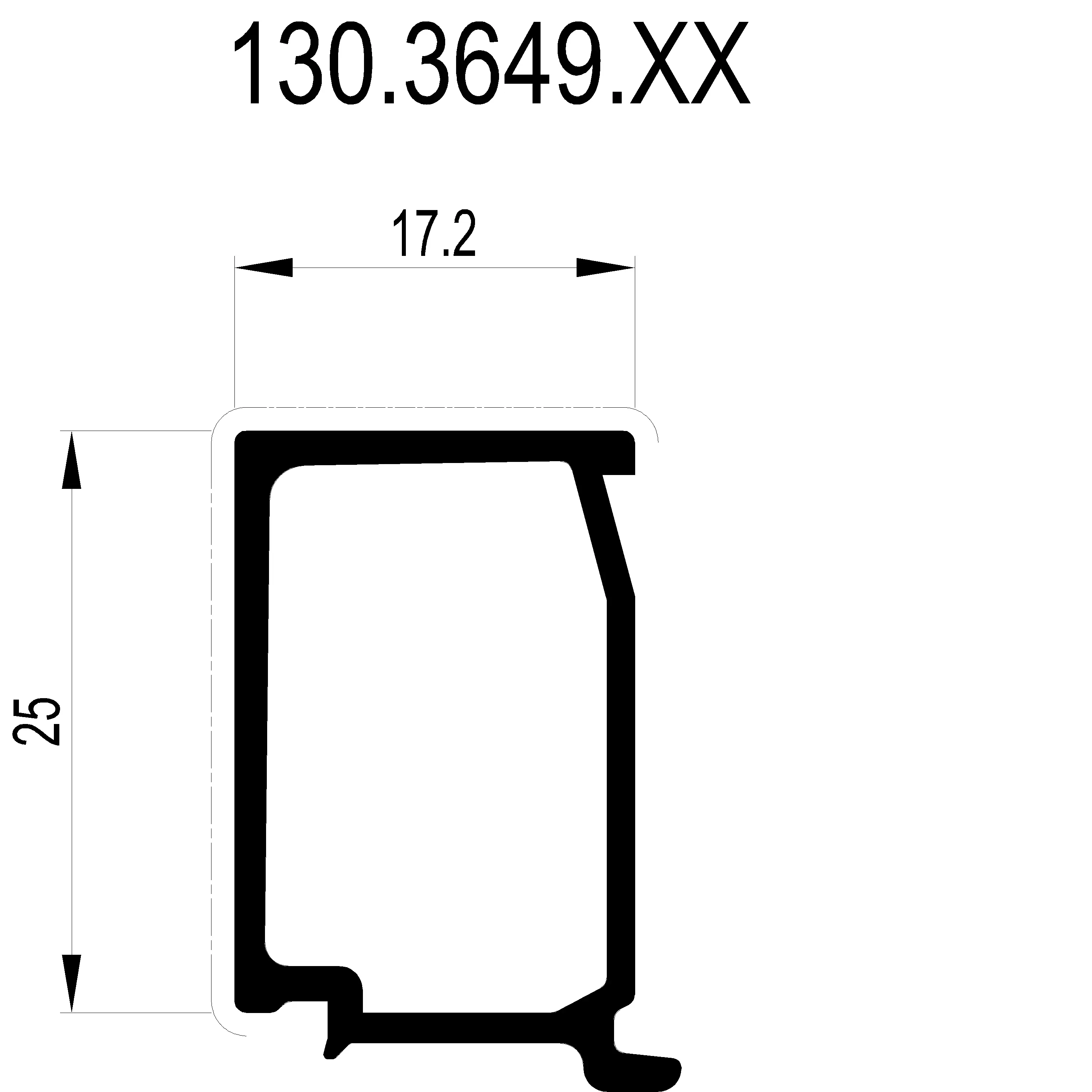 Зображення Штапік 17.2 мм [130.3649]