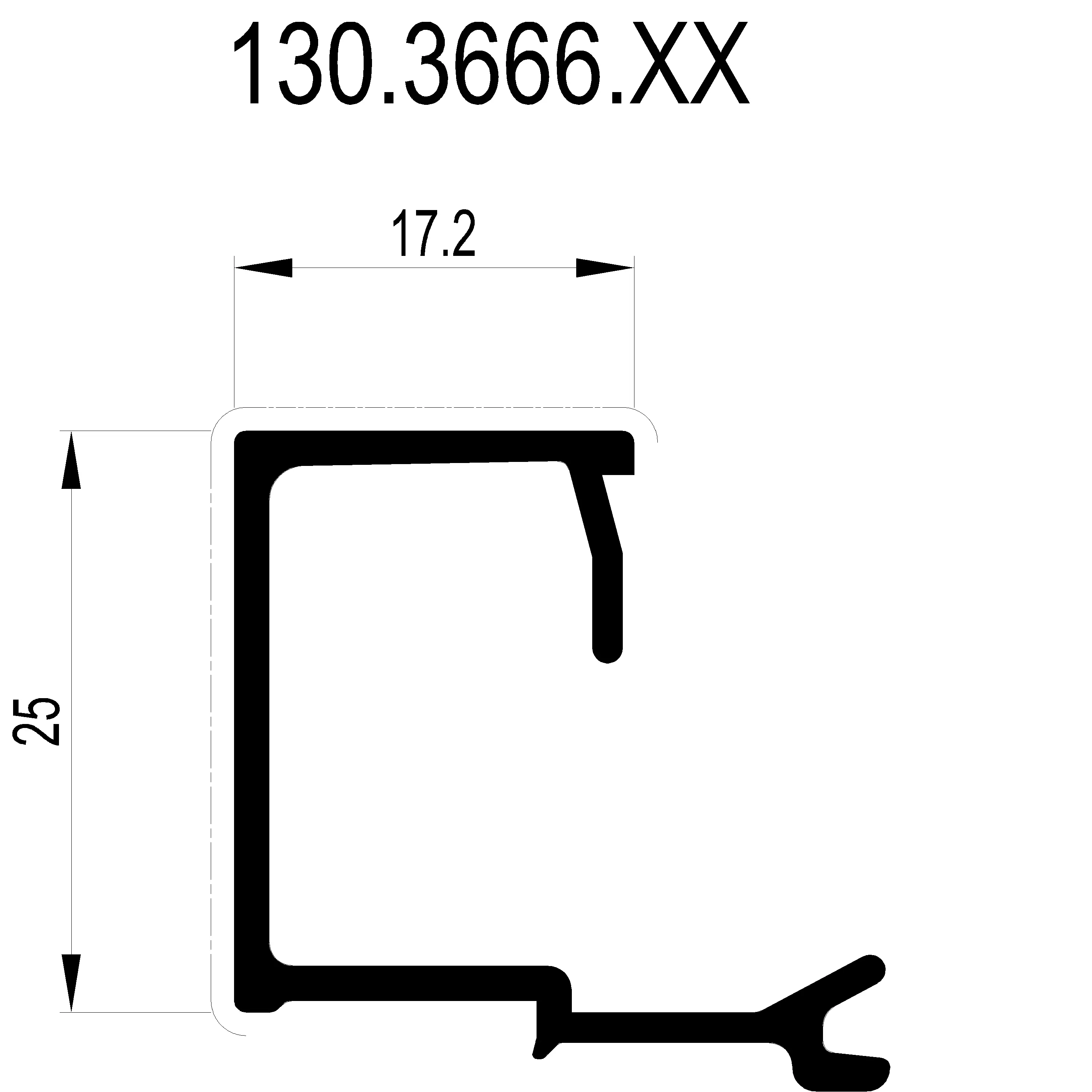 Зображення Штапік 17.2 мм [130.3666]