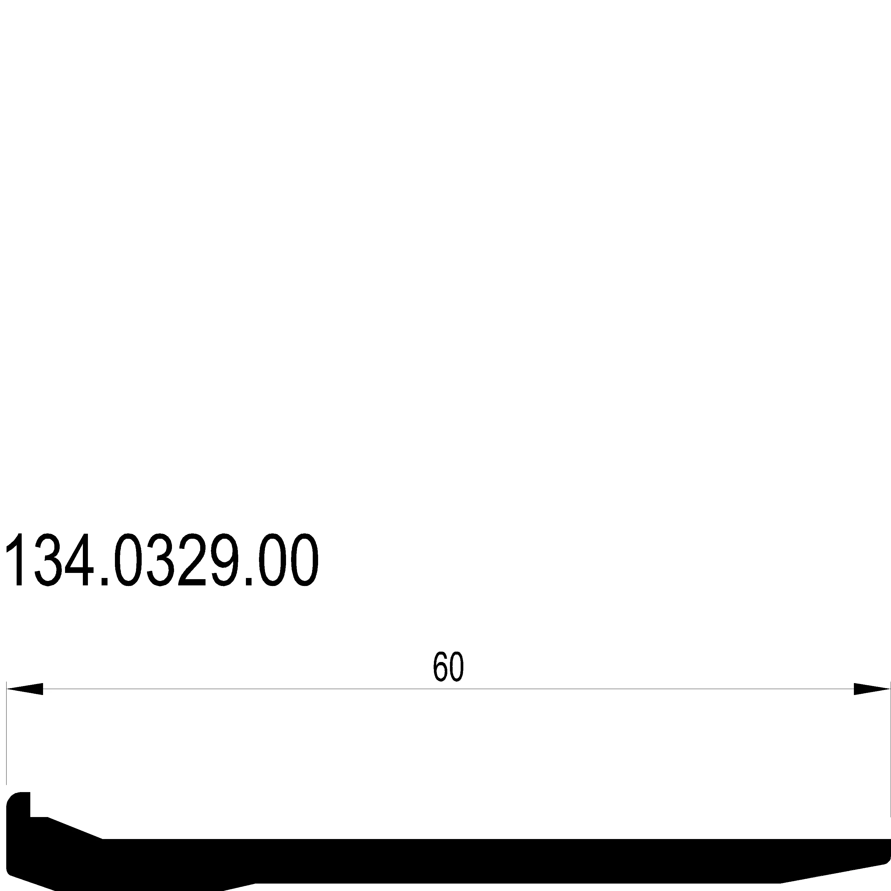 Зображення Базовий профіль опори склопакета [134.0329]