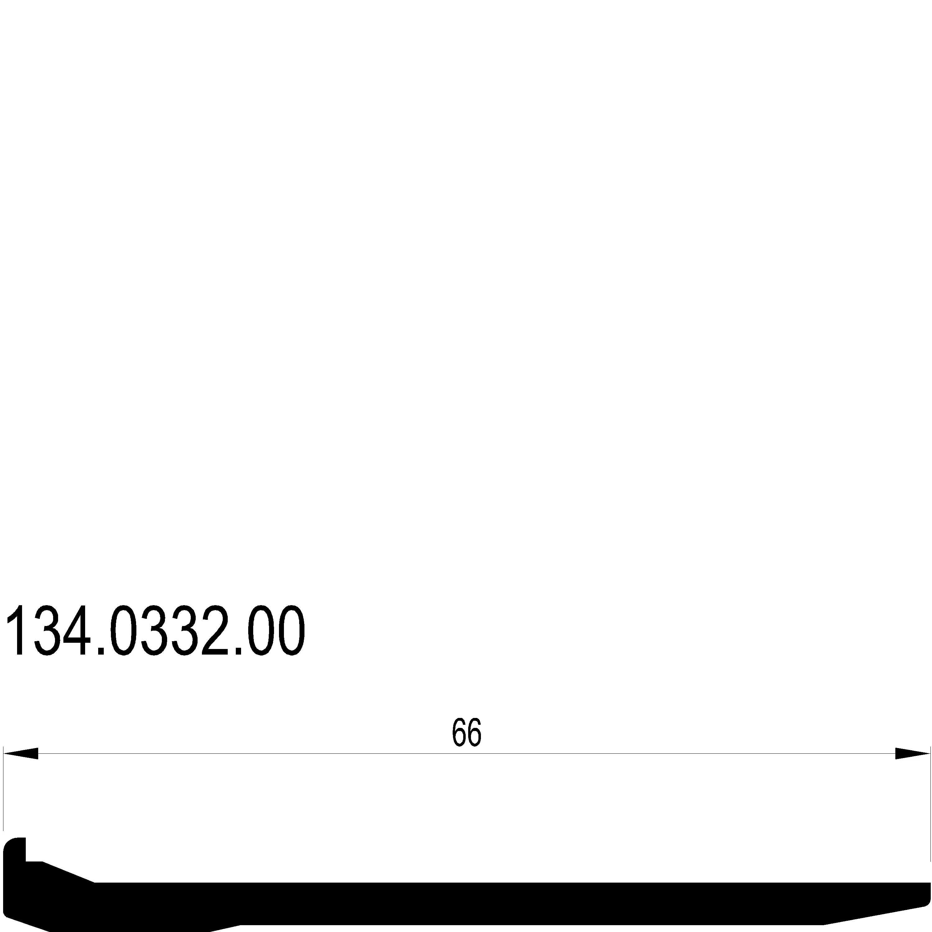 Зображення Опора склопакета 66 мм [134.0332]