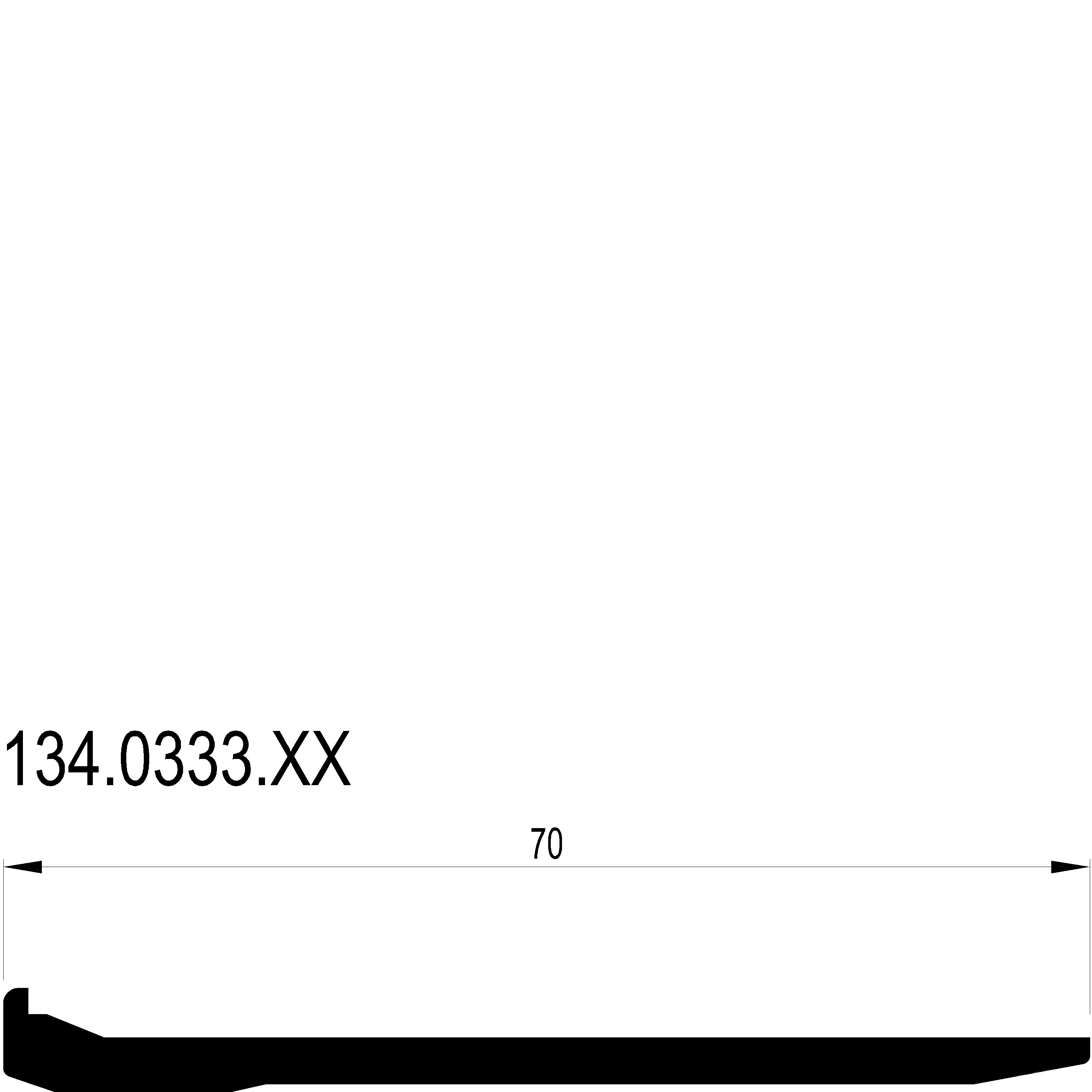 Зображення Опора склопакета 70 мм [134.0333]