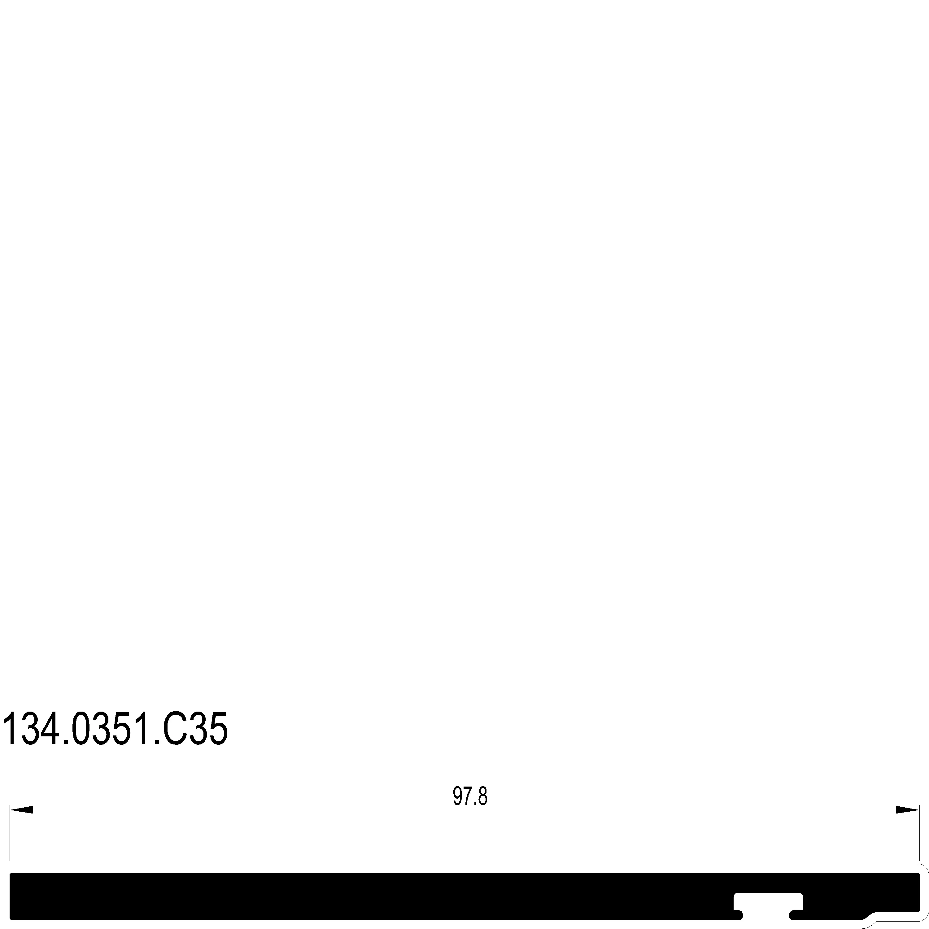 Зображення Базовий профіль опори склопакета [134.0351]