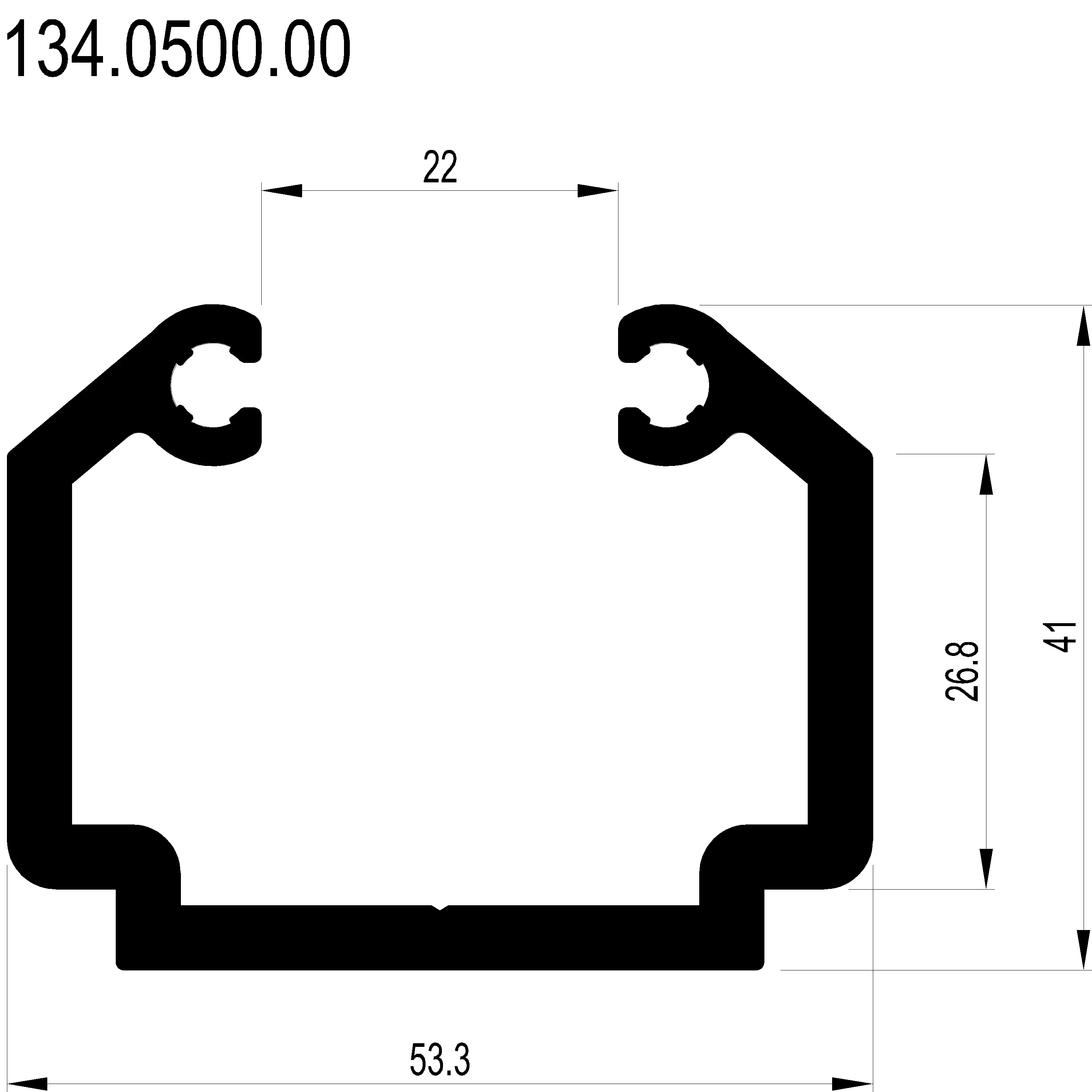 Зображення Профіль T-з'єднувача [134.0500]