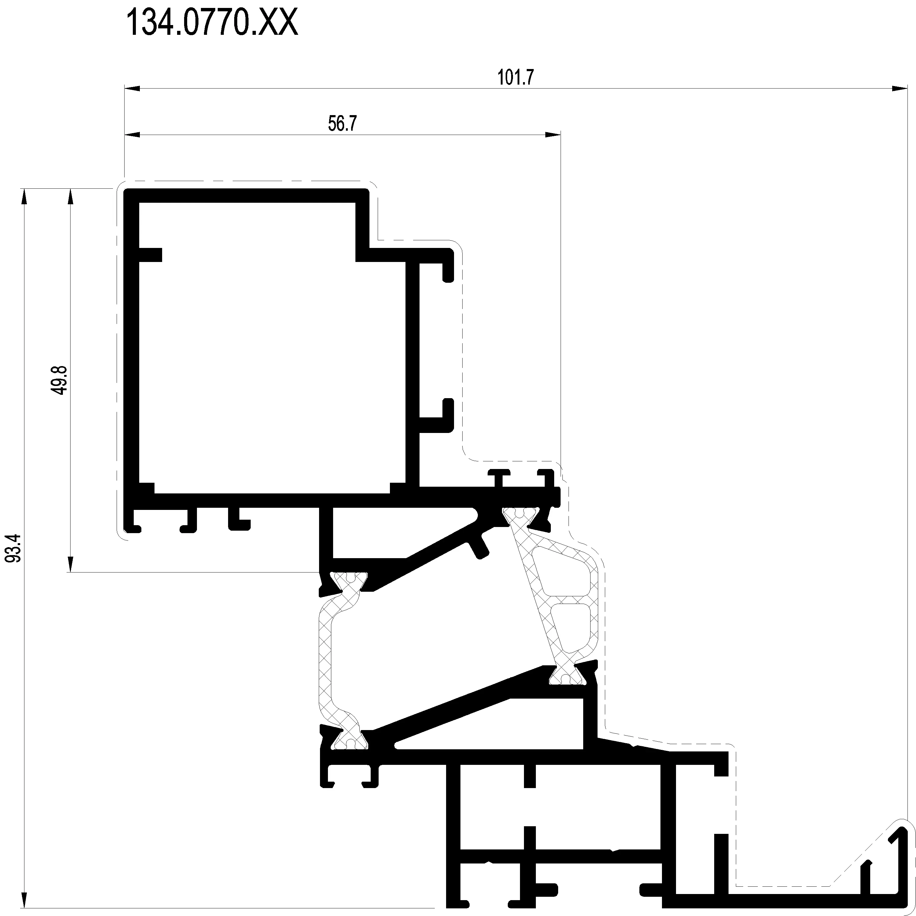 Зображення Вентиляційний профіль мансардного вікна [134.0770]