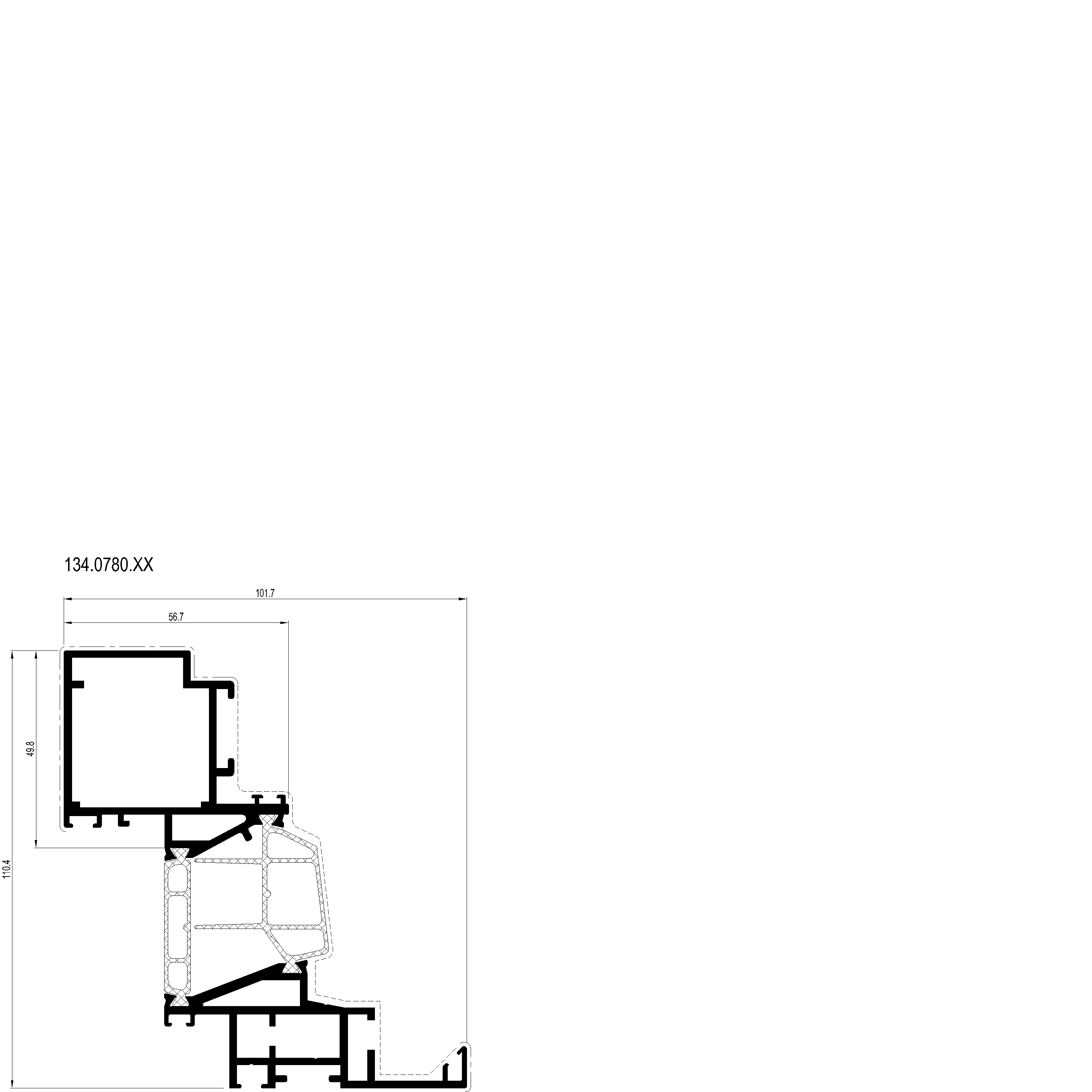 Зображення Вентиляційний профіль мансардного вікна HI [134.0780]