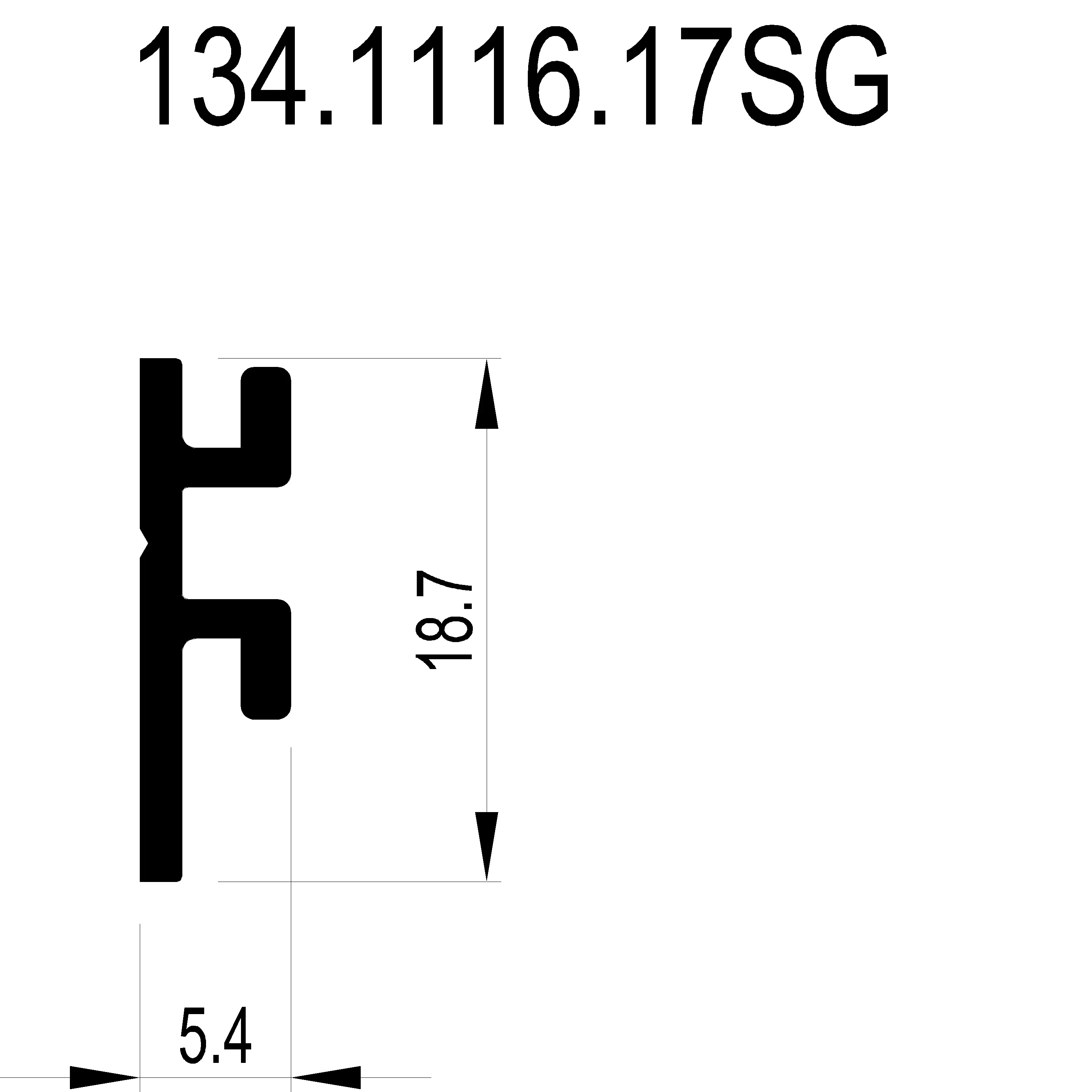 Зображення Профіль скління [134.1116.17SG]