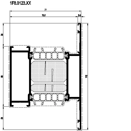 Зображення Перехідний профіль 115 мм HI+ [1F8.0123]
