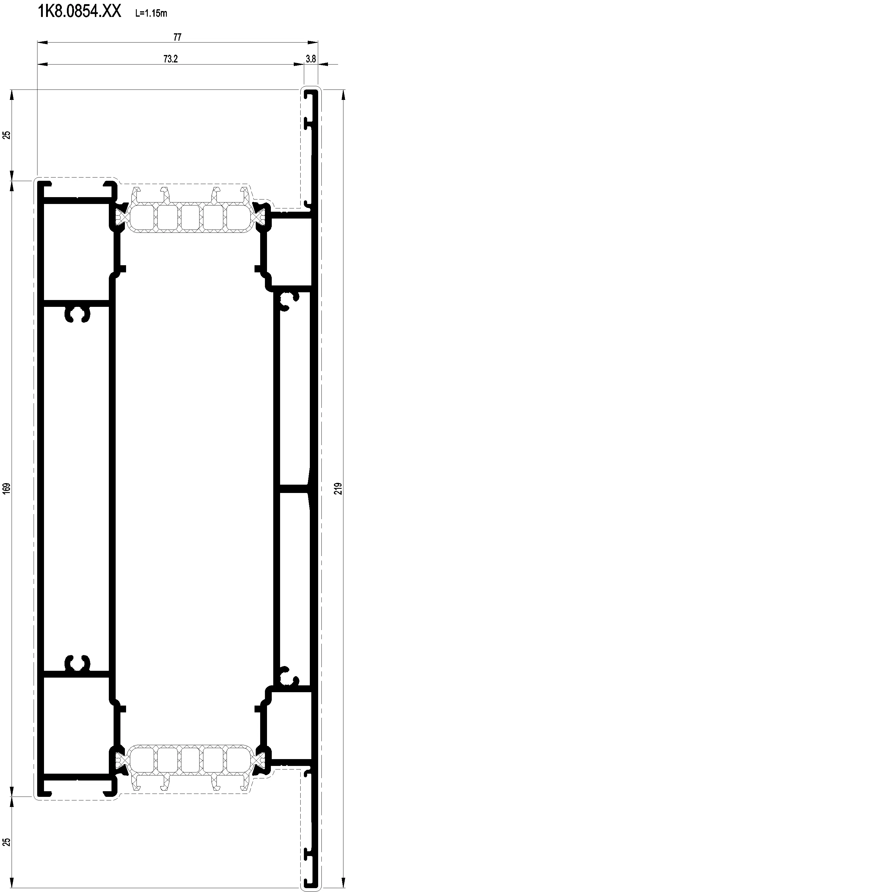 Зображення Перехідний профіль 219 мм [1K8.0854]