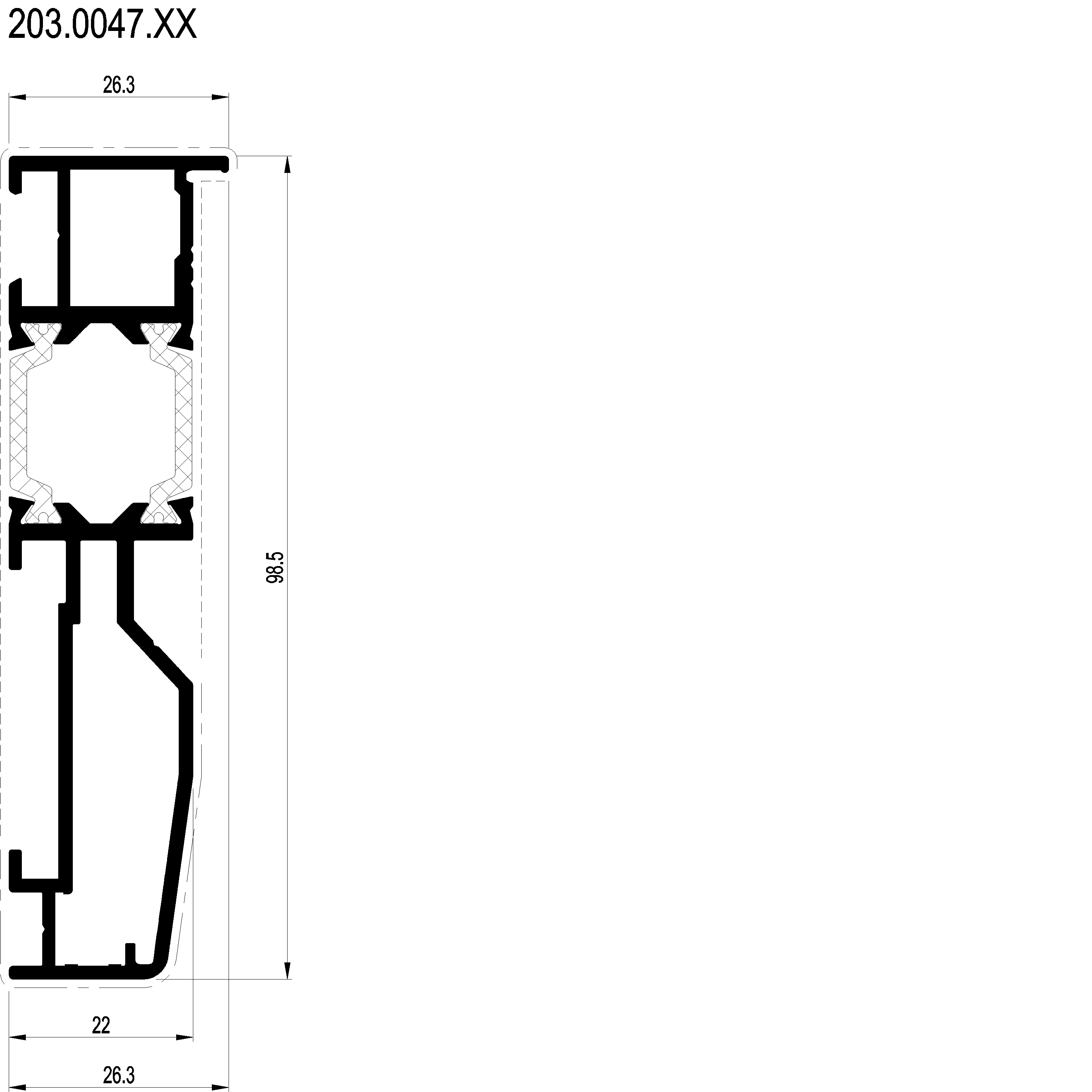 Зображення Профіль підвіконний 98 мм [203.0047]