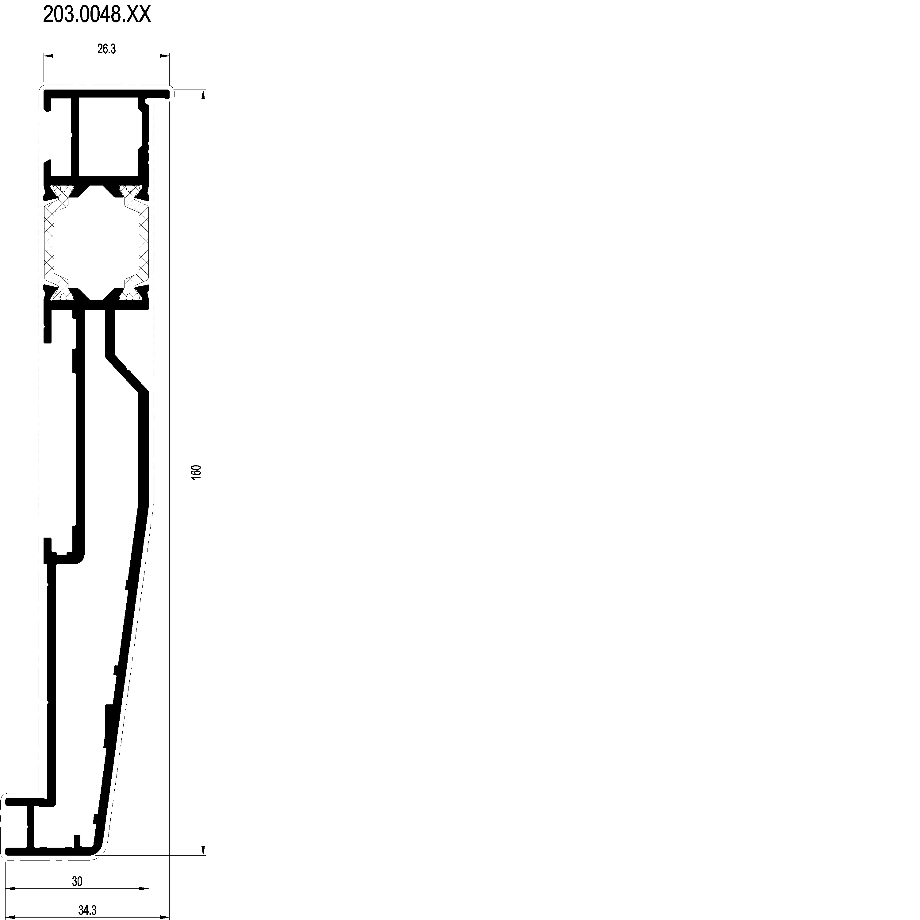 Зображення Профіль підвіконний 160 мм [203.0048]