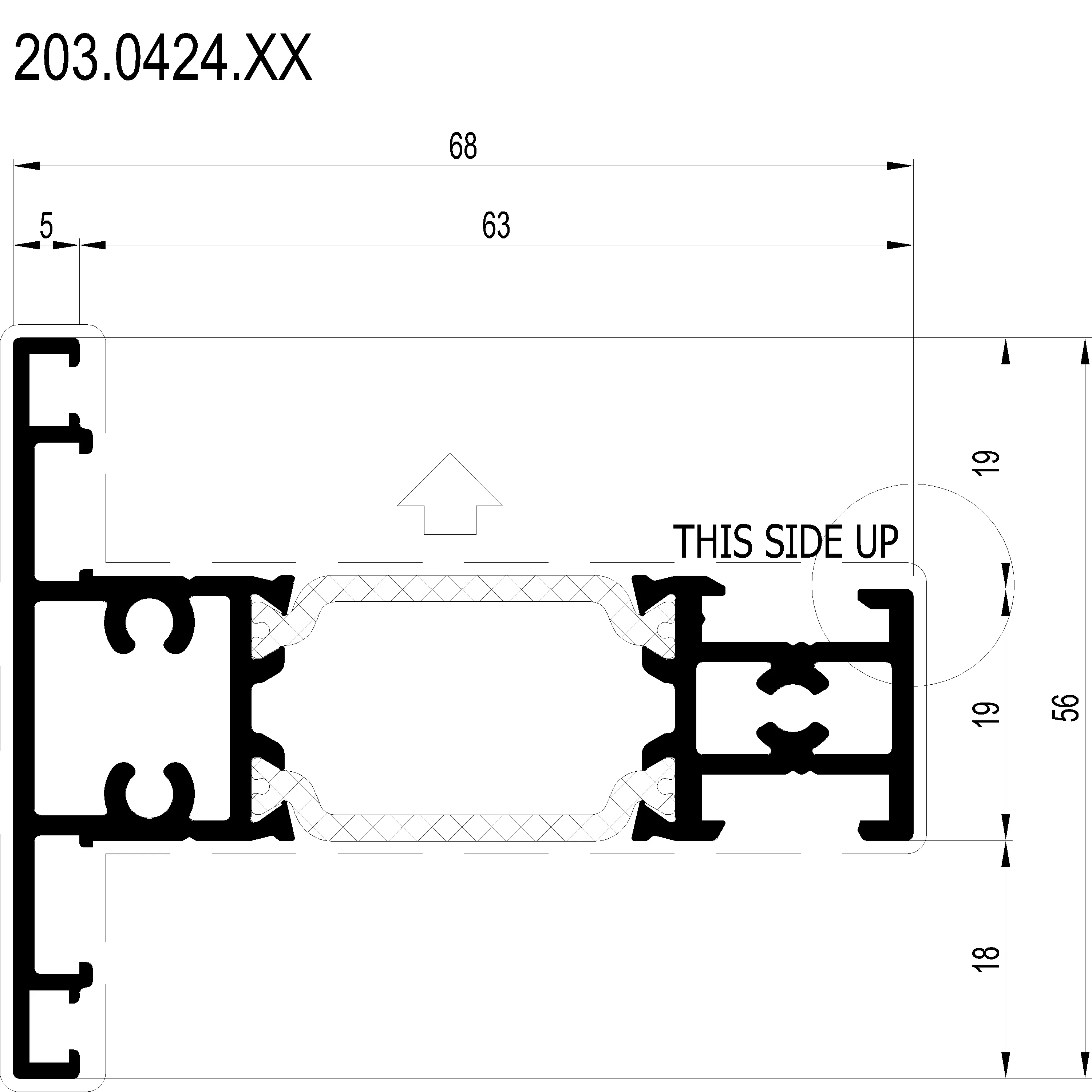 Зображення Перехідний профіль 56 мм [203.0424]