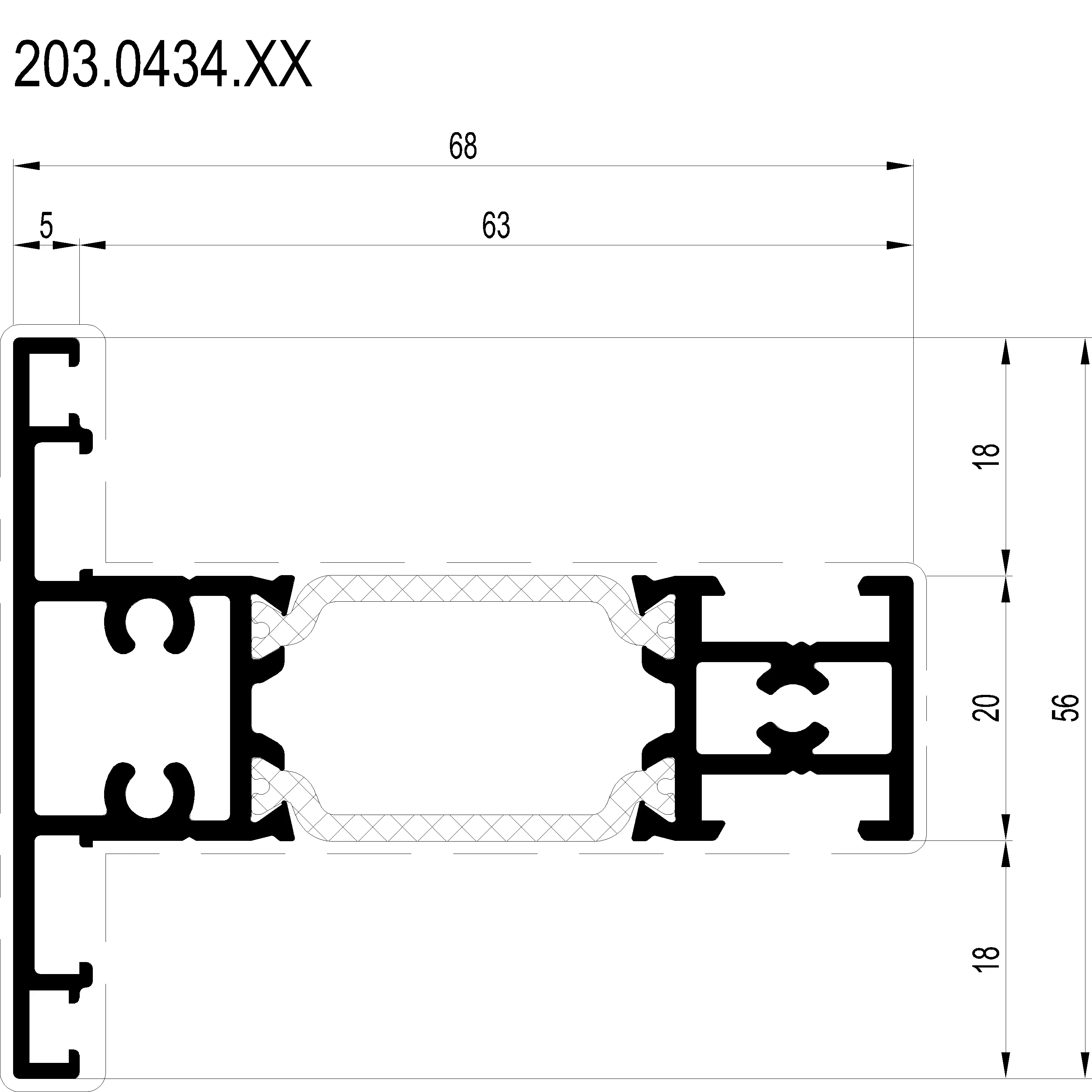 Зображення Перехідний профіль 56 мм [203.0434]