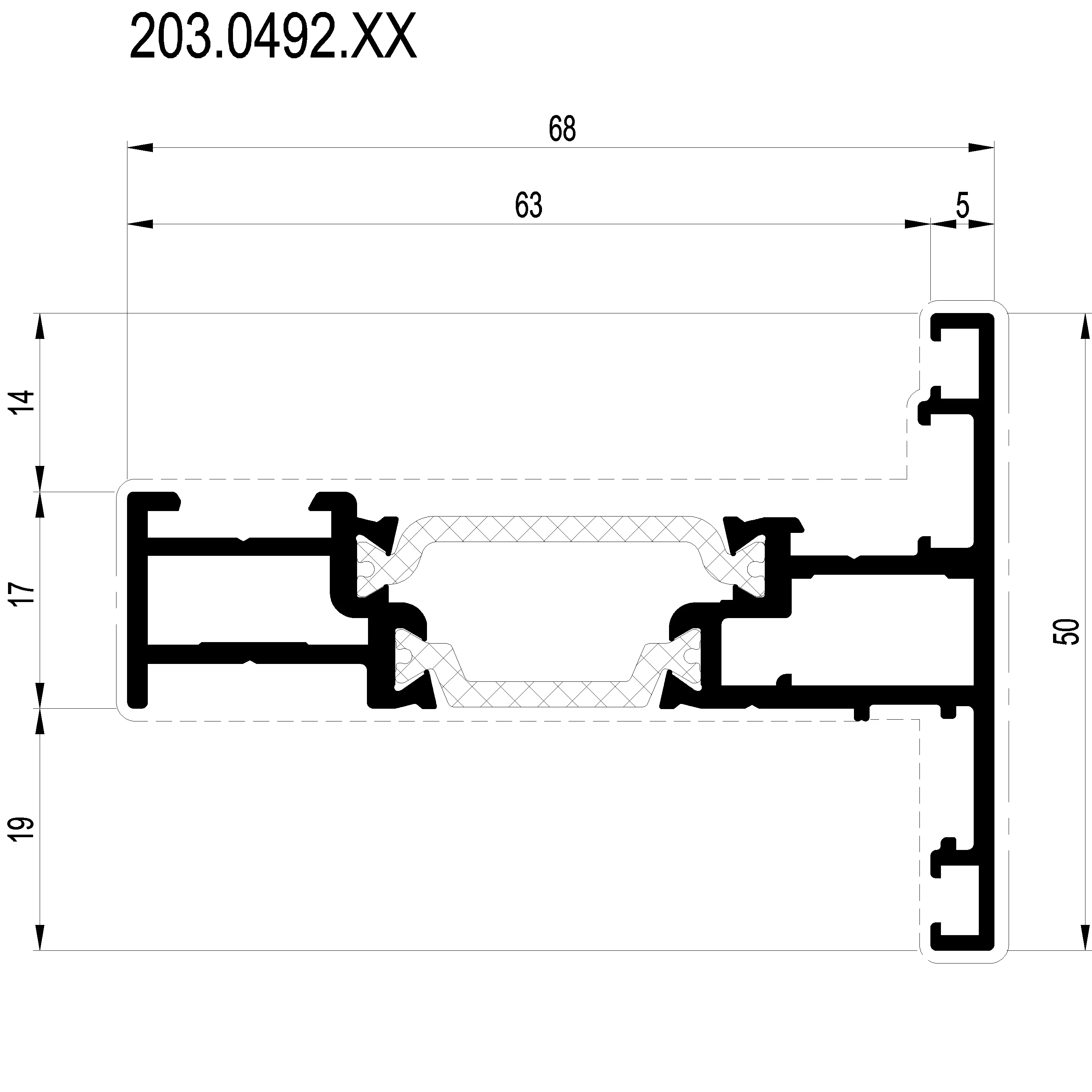 Зображення Вентиляційний профіль 50 мм [203.0492]