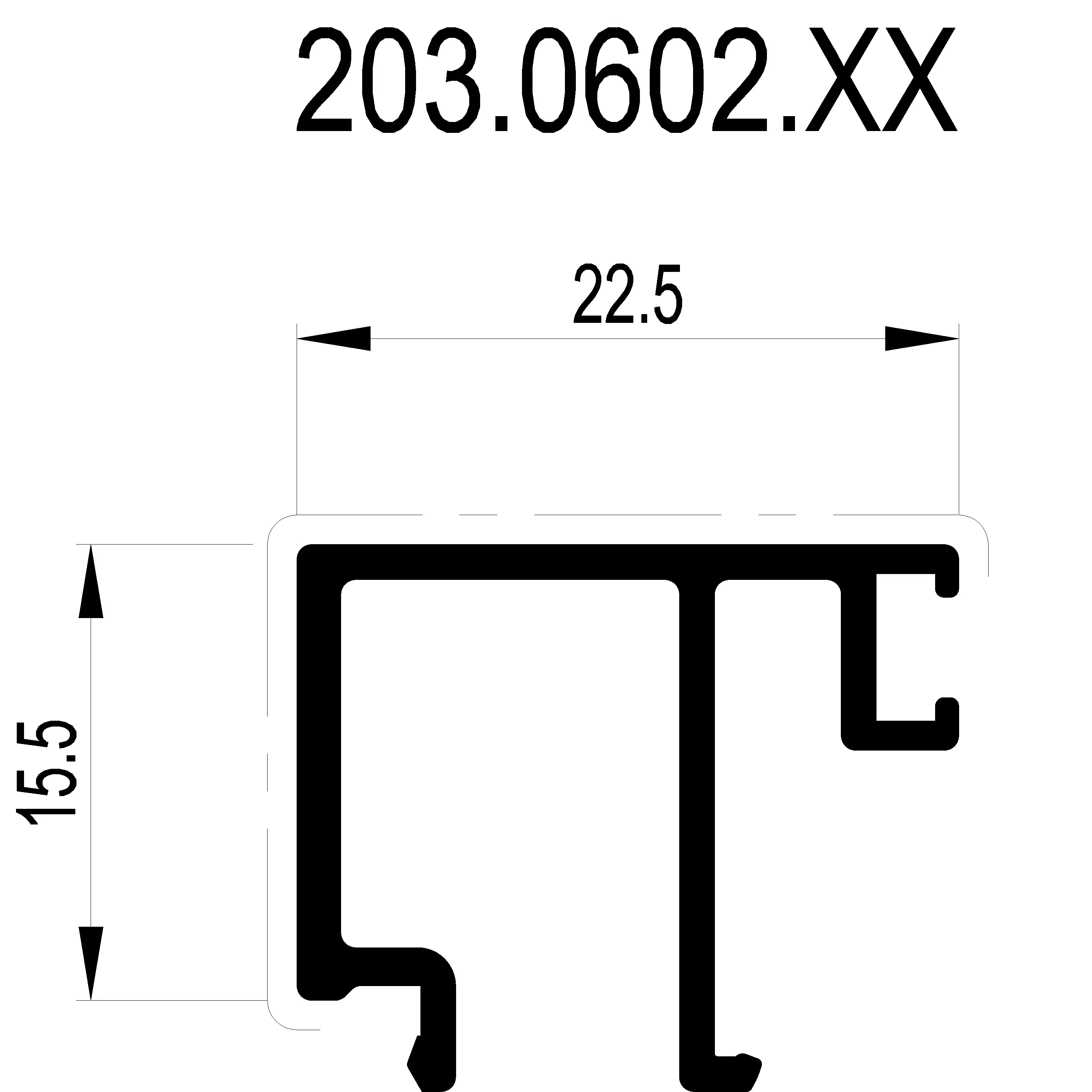 Зображення Штапік 22.5 мм [203.0602]