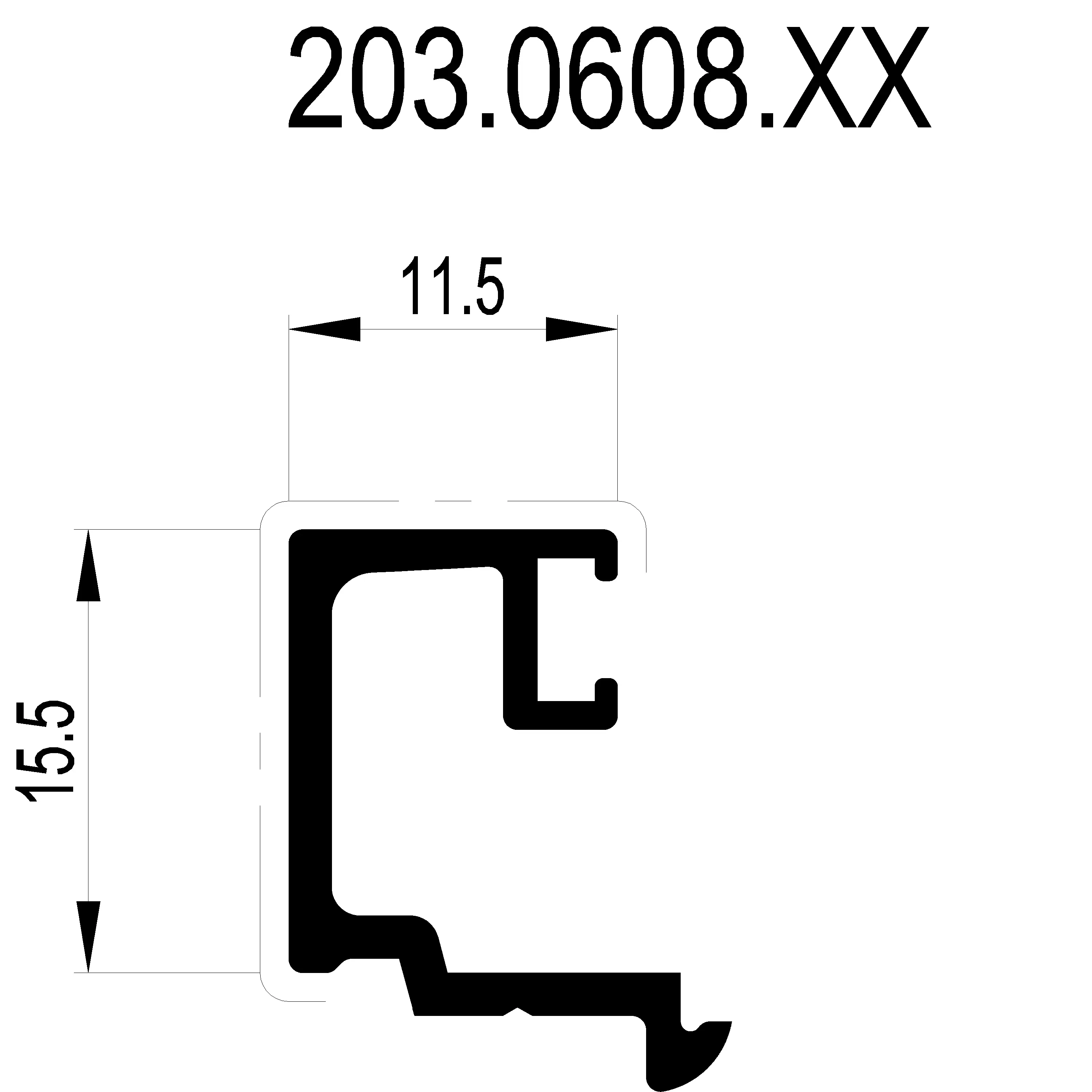 Зображення Штапік 11.5 мм [203.0608]