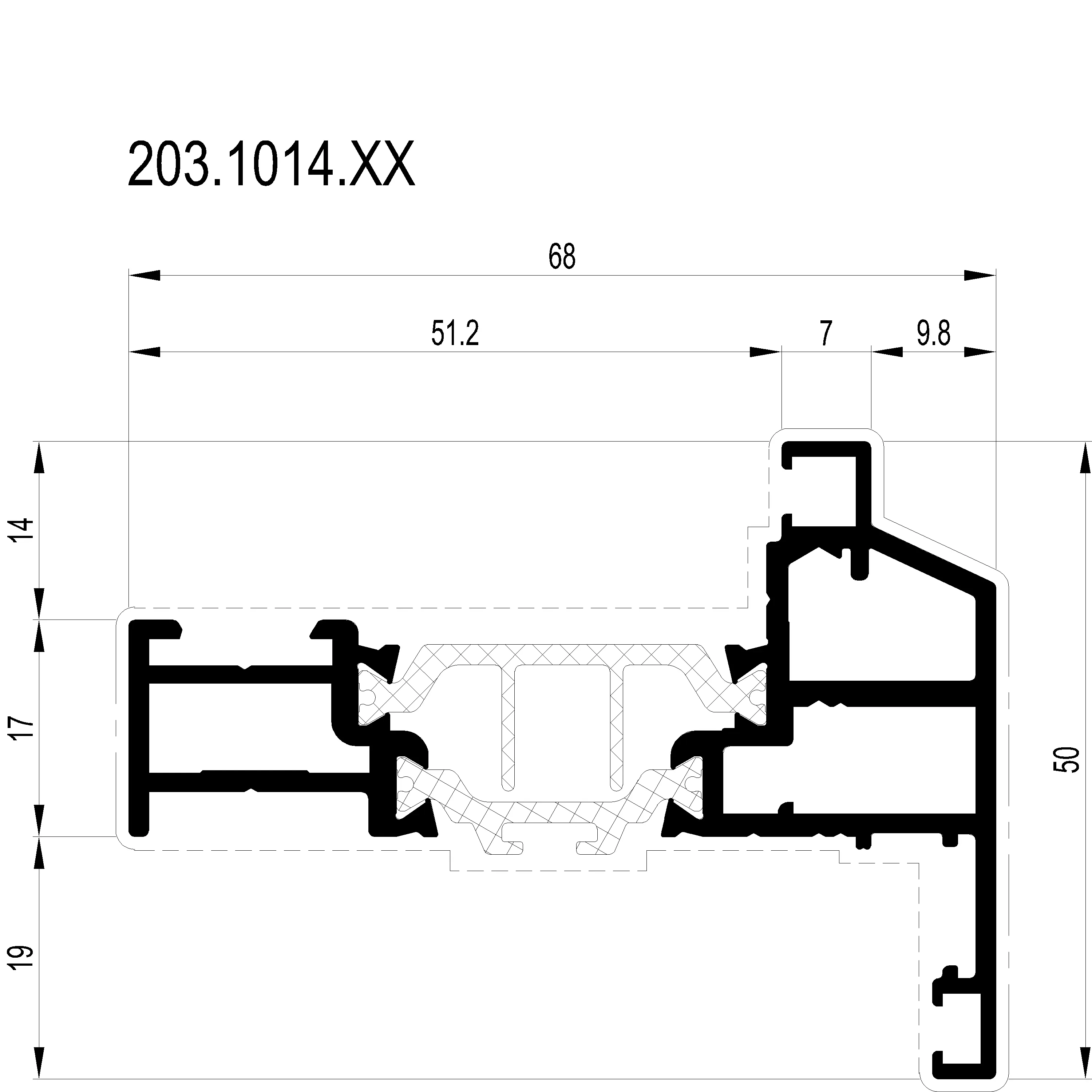 Зображення Вентиляційний профіль 50 мм [203.1014]