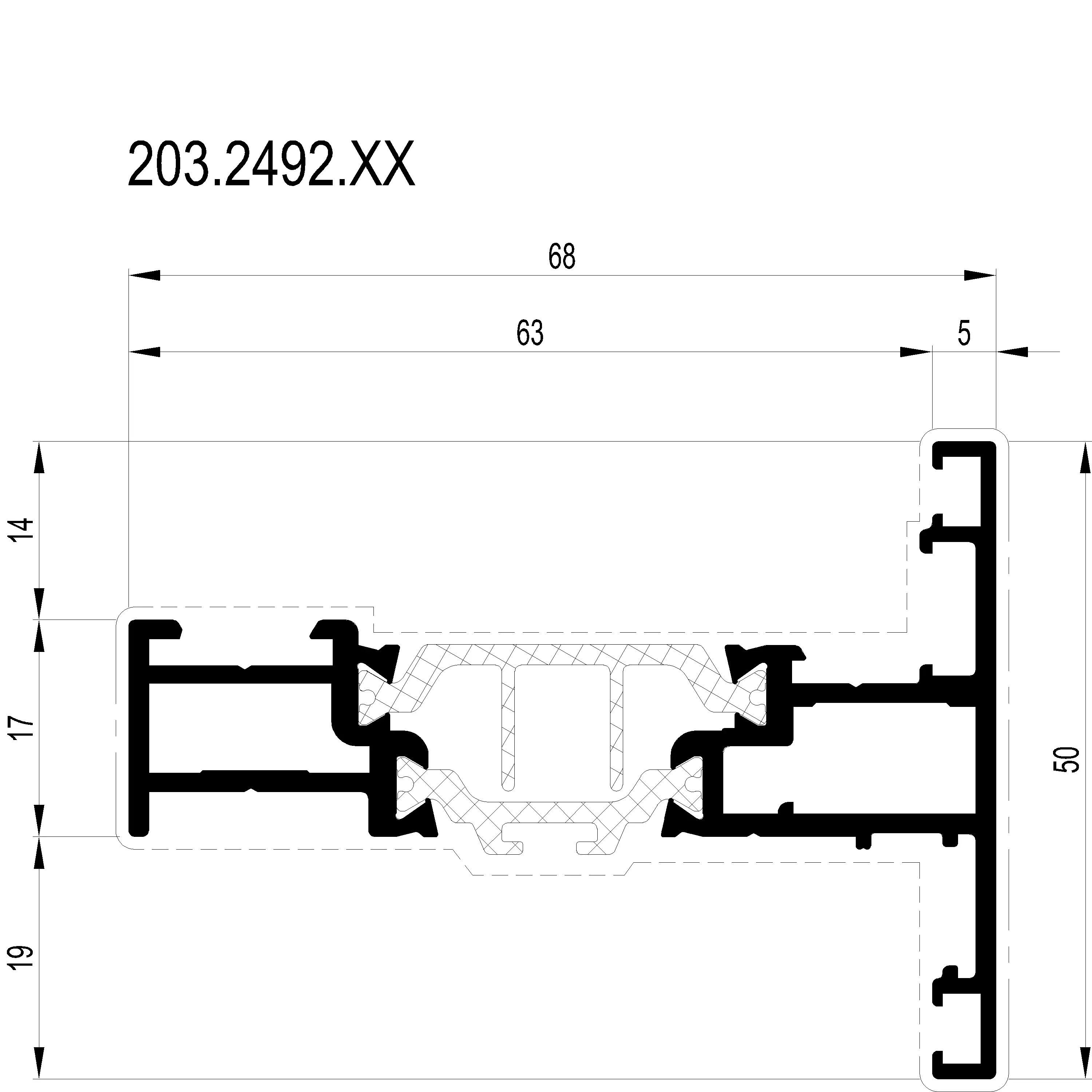 Зображення Вентиляційний профіль HI [203.2492]