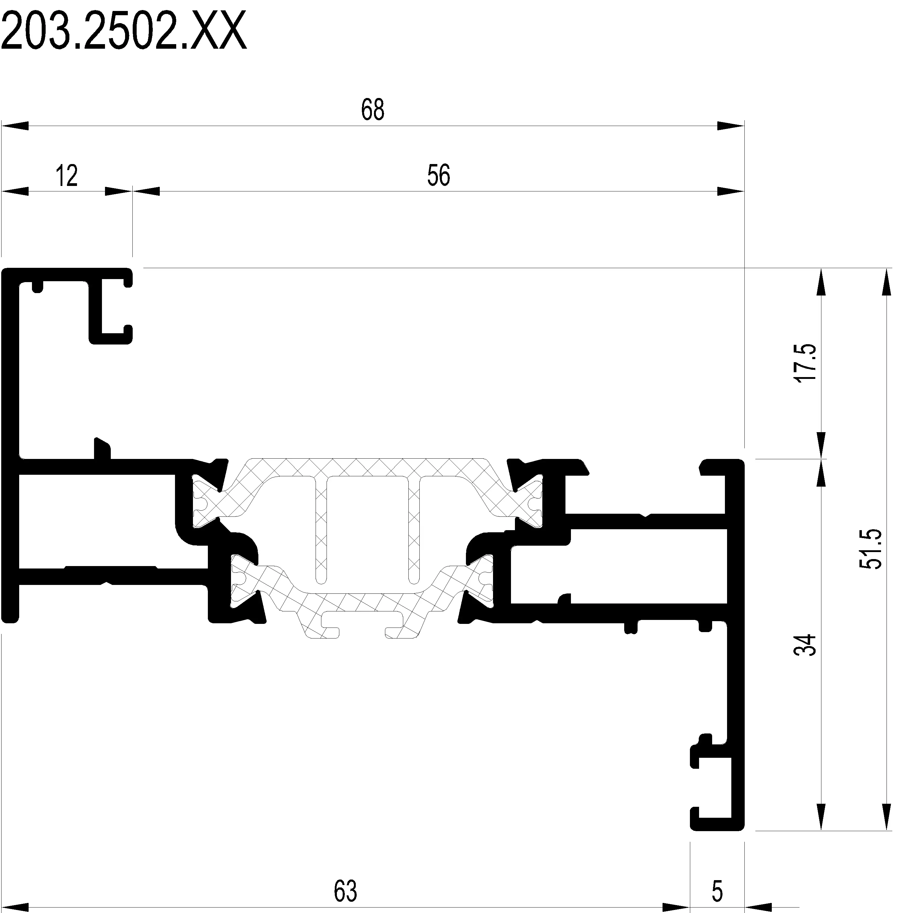 Зображення Вентиляційний профіль HI [203.2502]
