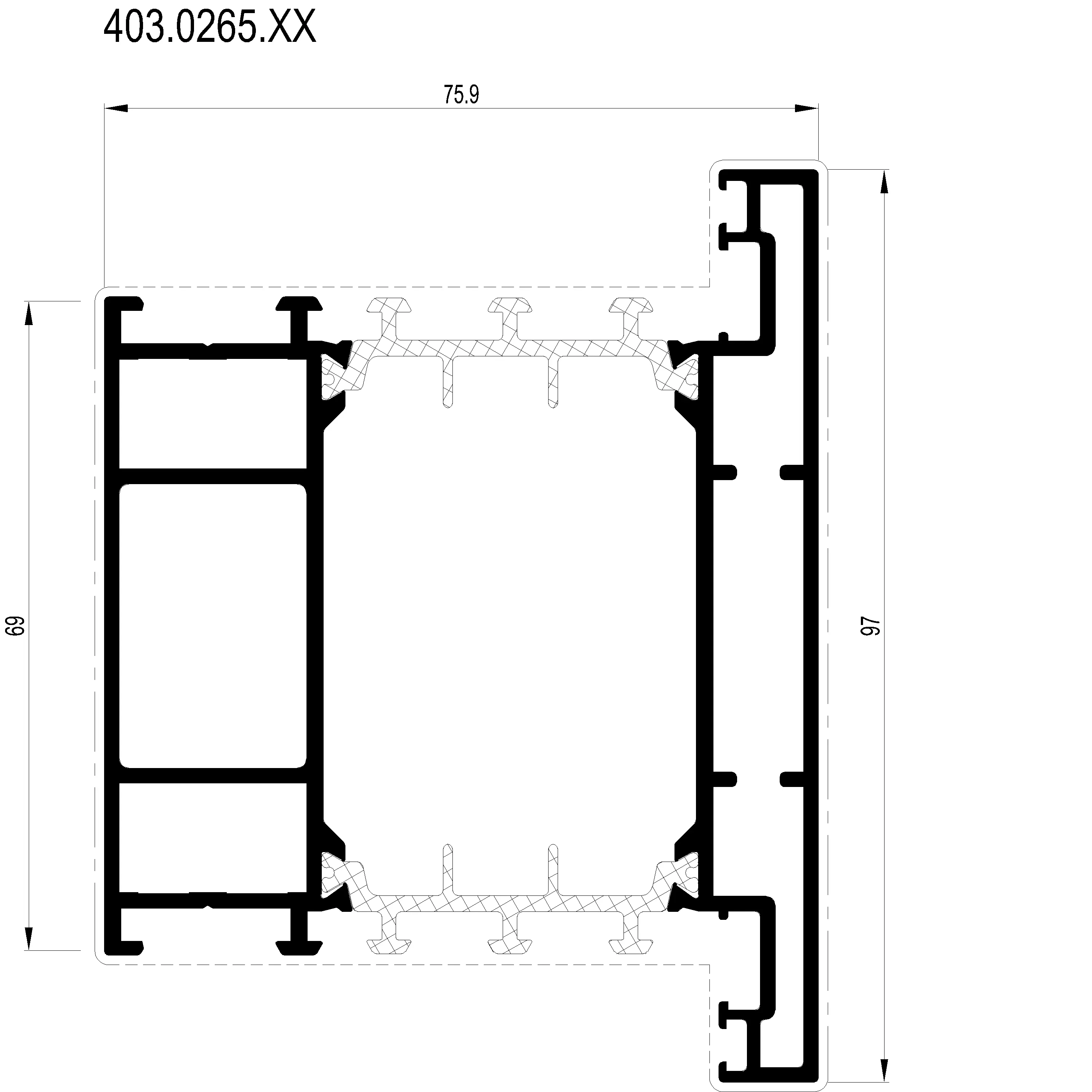 Зображення Перехідний профіль 97 мм [403.0265]