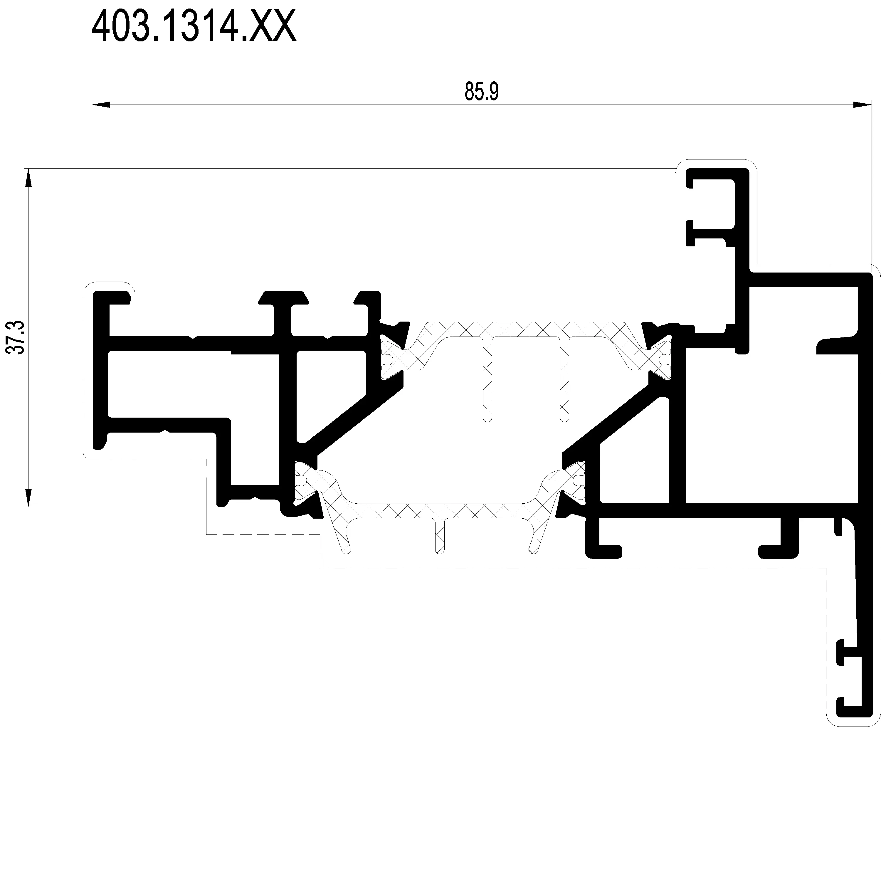 Зображення Вентиляційний профіль зовнішнього відкривання [403.1314]