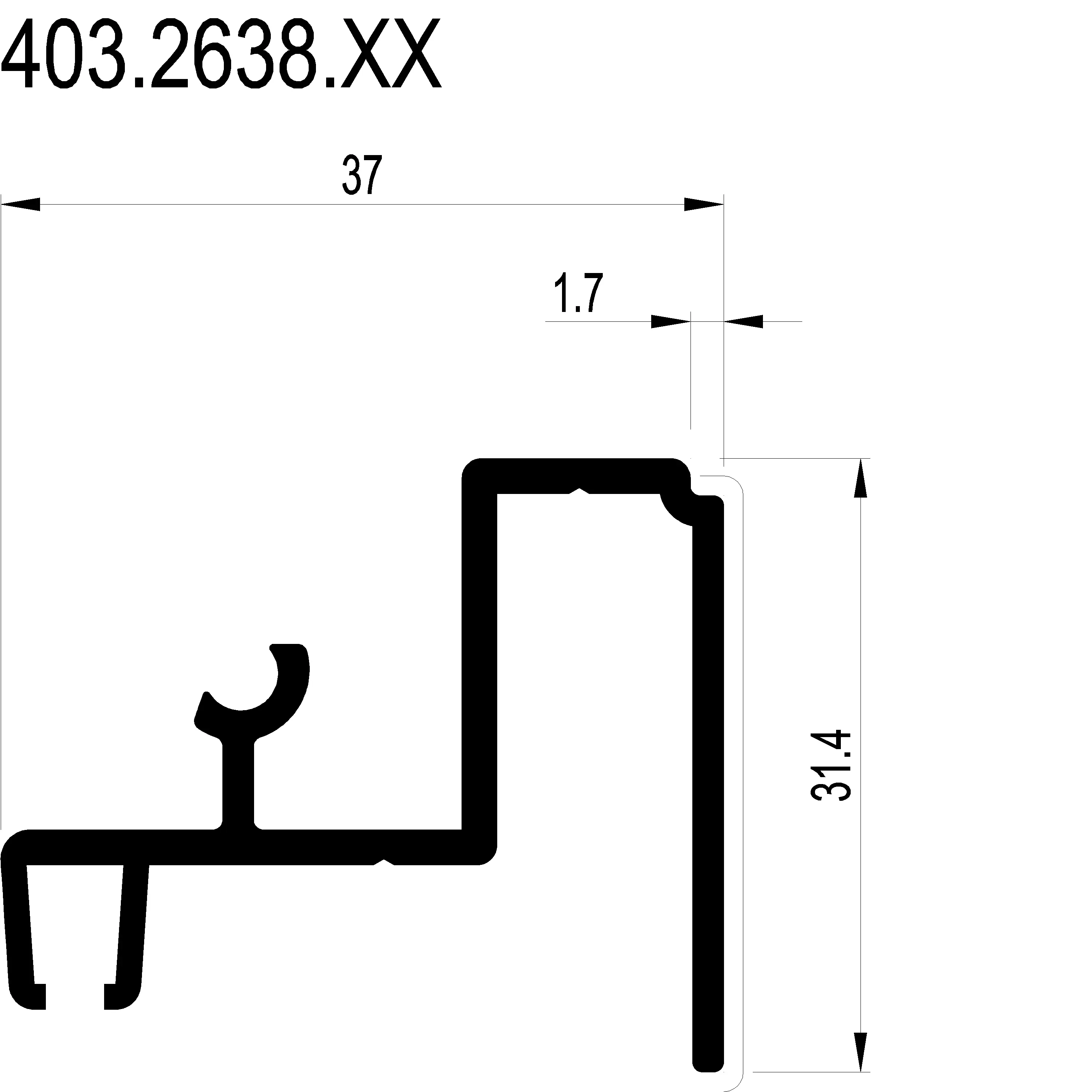 Зображення Підтримуючий профіль для щітки [403.2638]