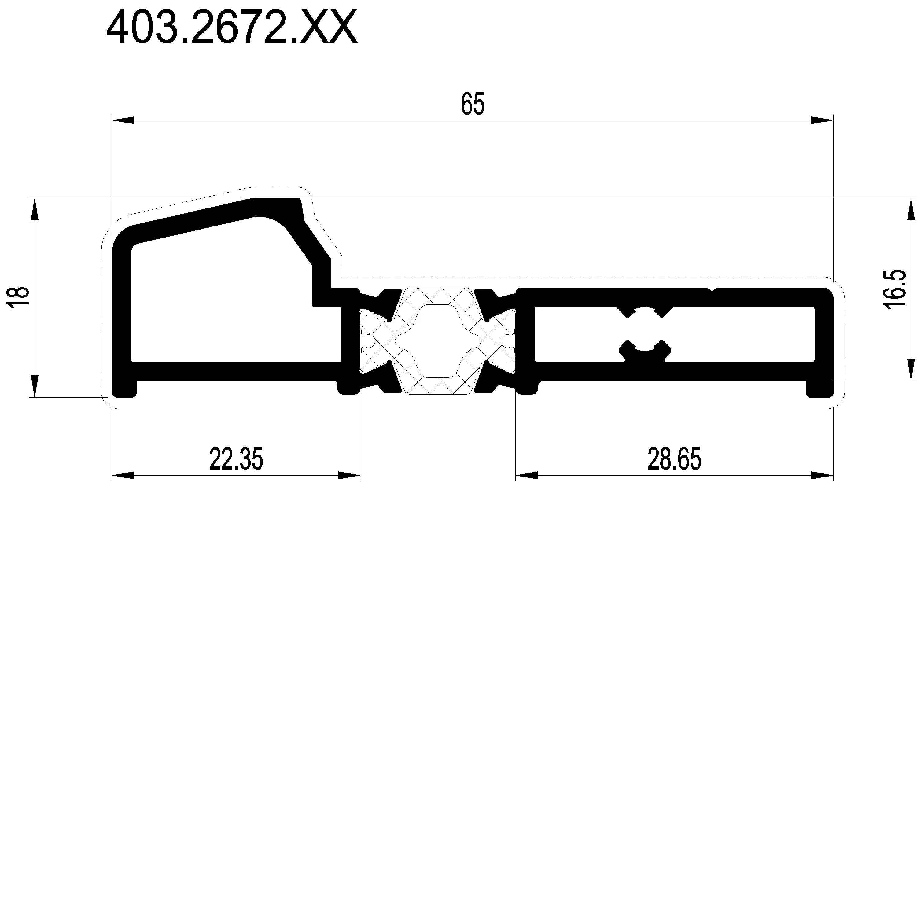 Зображення Підлоговий профіль для зовнішнього відкривання [403.2672]