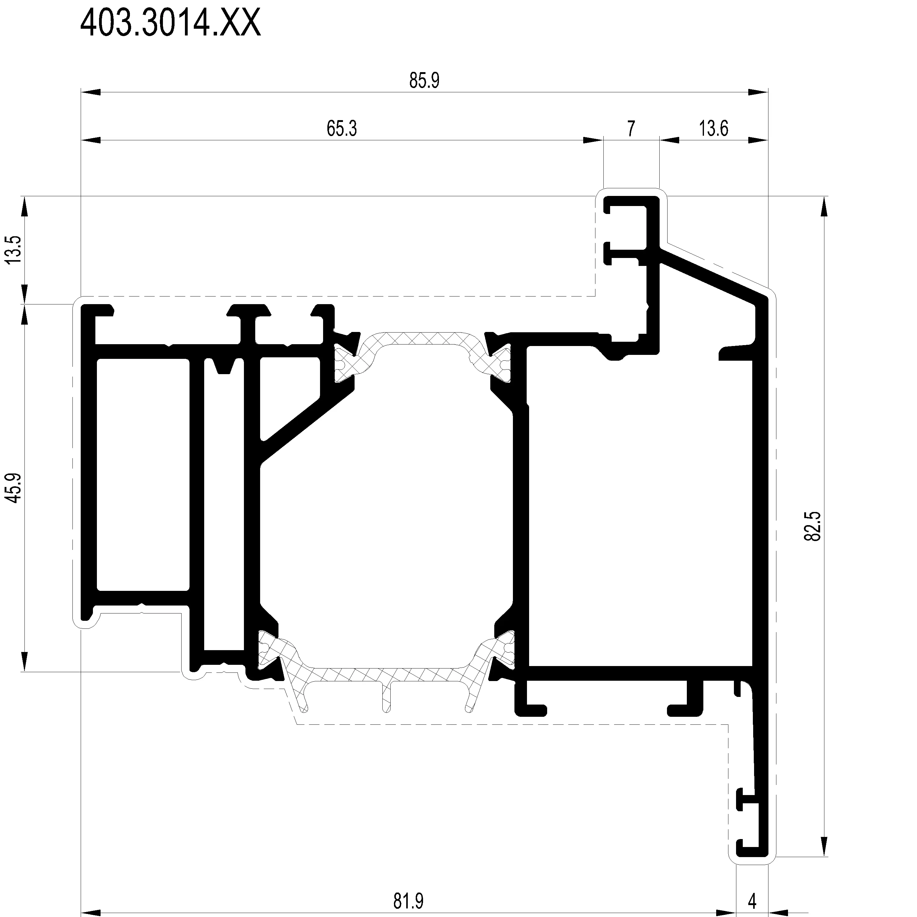 Зображення Вентиляційний профіль зовнішнього відкривання [403.3014]
