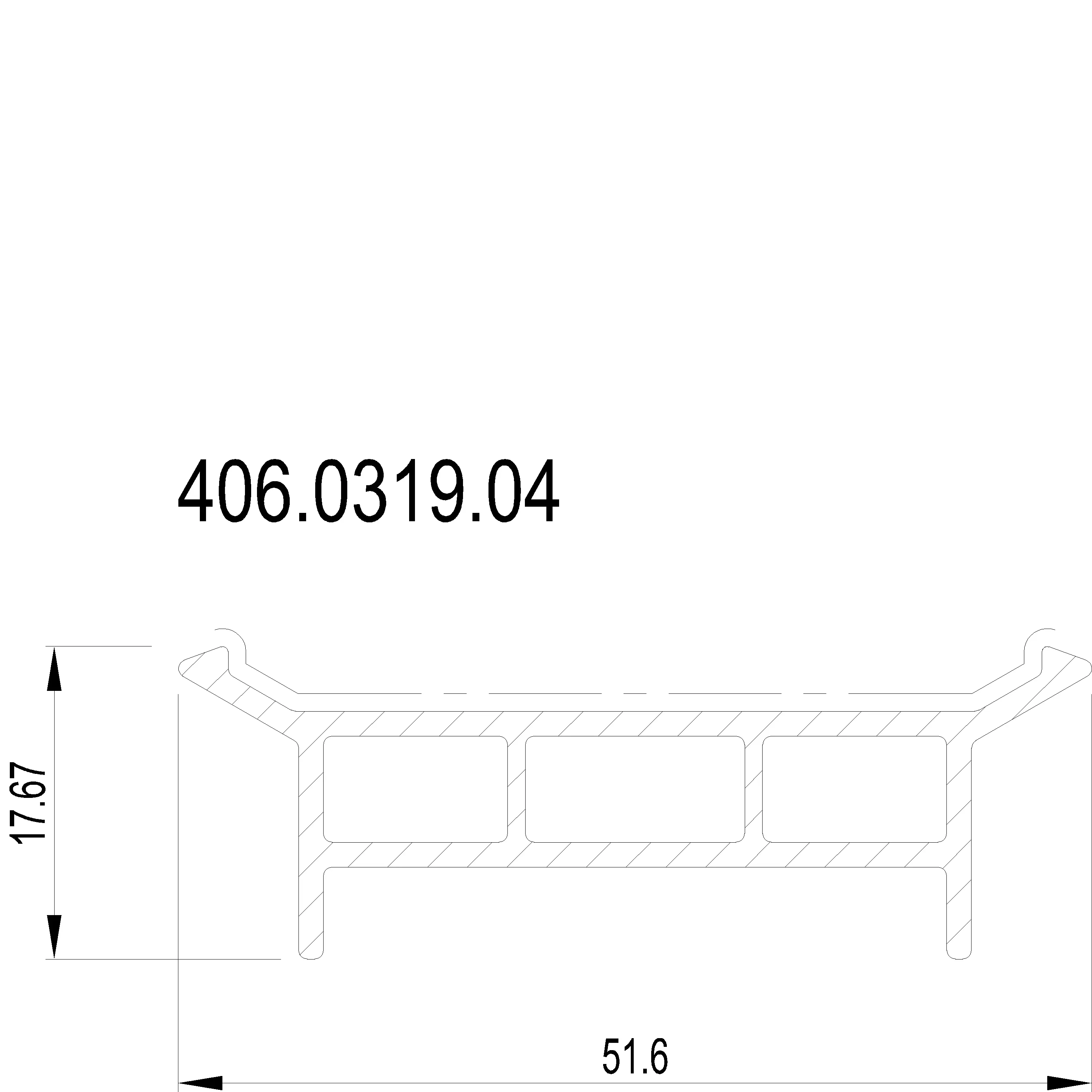 Зображення Профіль синтетичний до зовнішньої рами [406.0319]