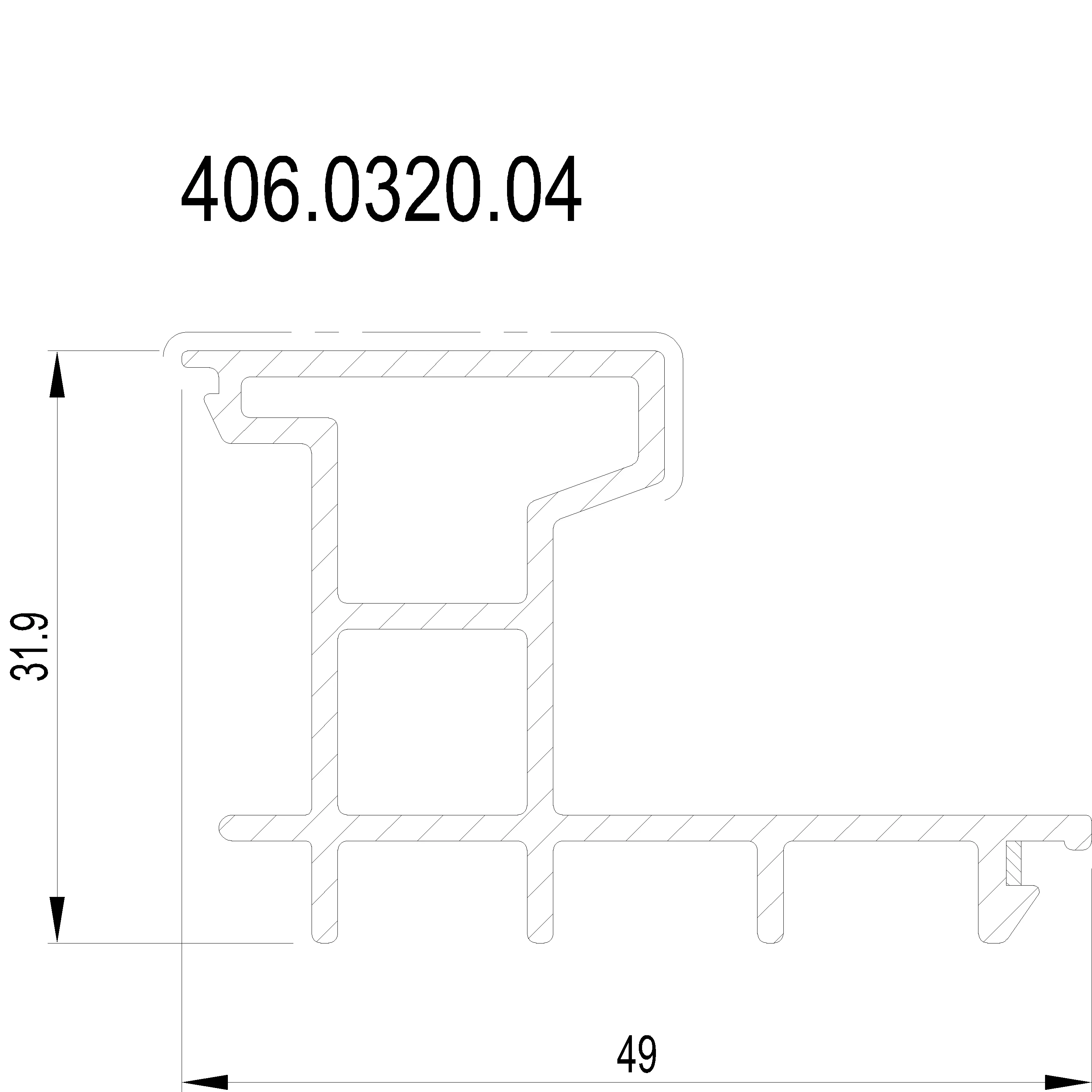 Зображення Профіль синтетичний до зовнішньої рами [406.0320]