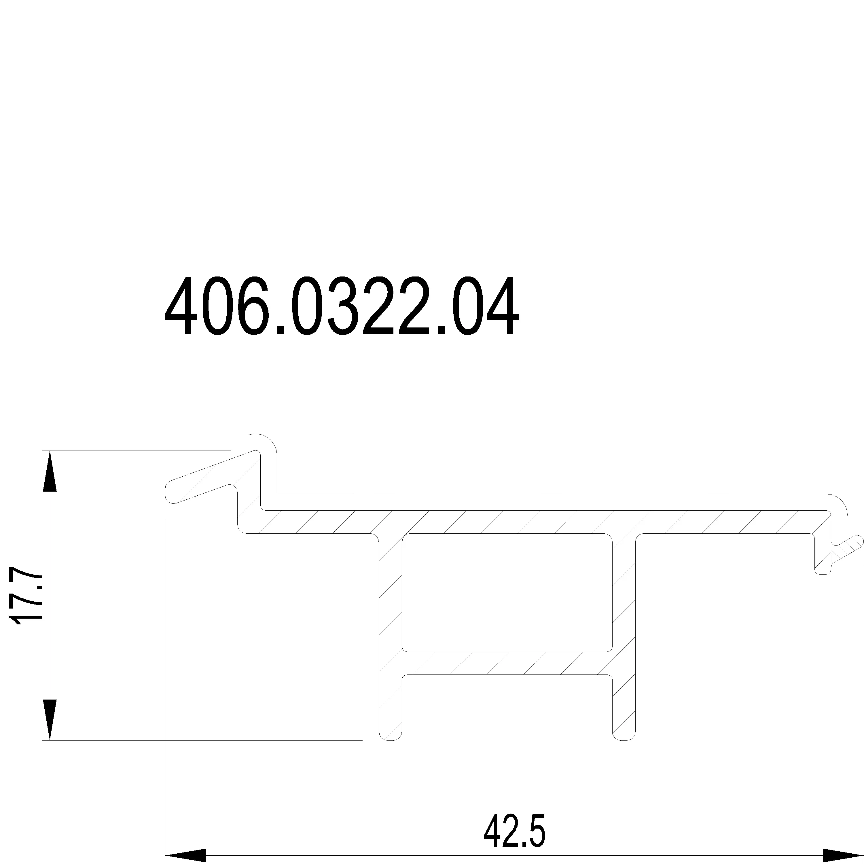 Зображення Профіль синтетичний до зовнішньої рами [406.0322]