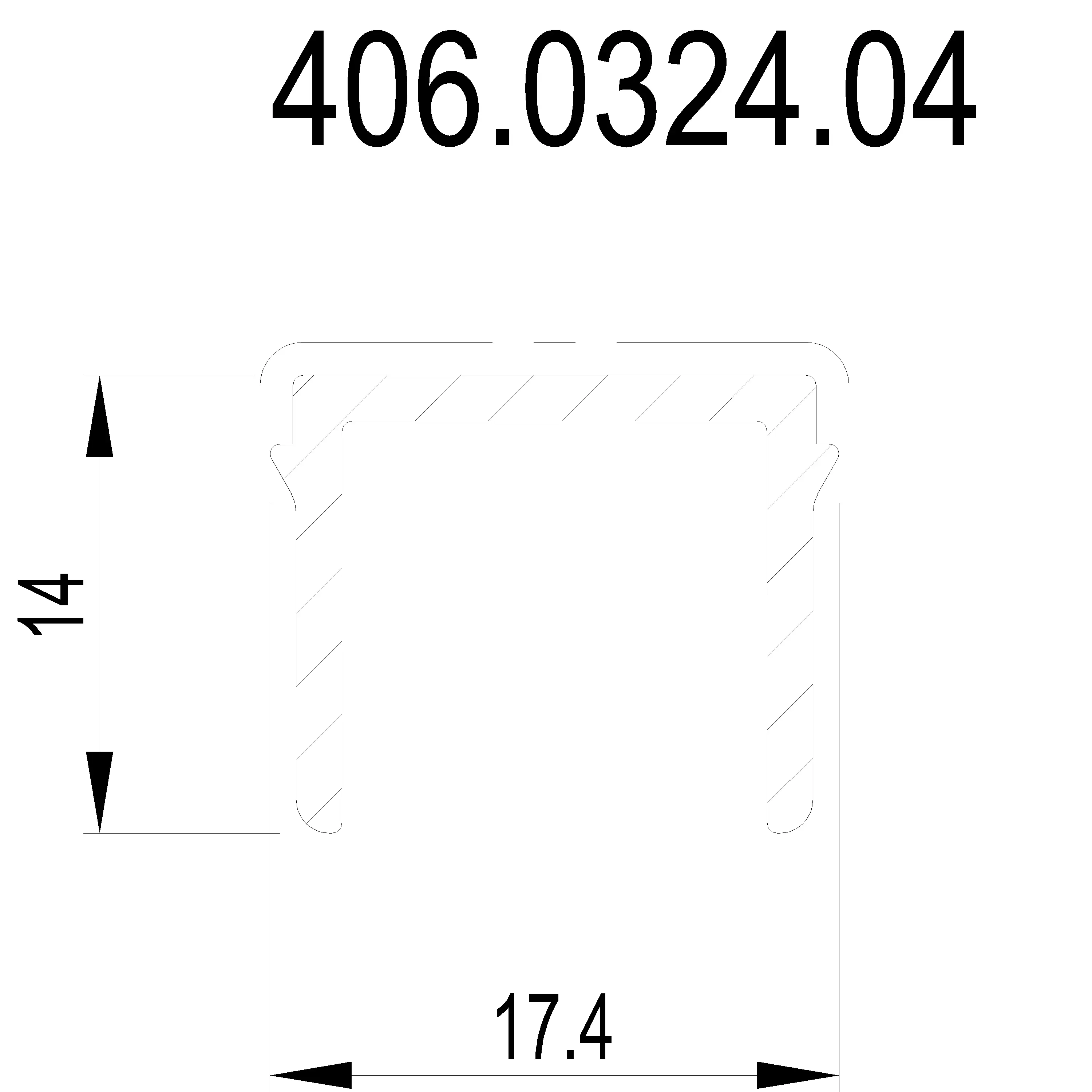 Зображення Профіль синтетичний до зовнішньої рами [406.0324]