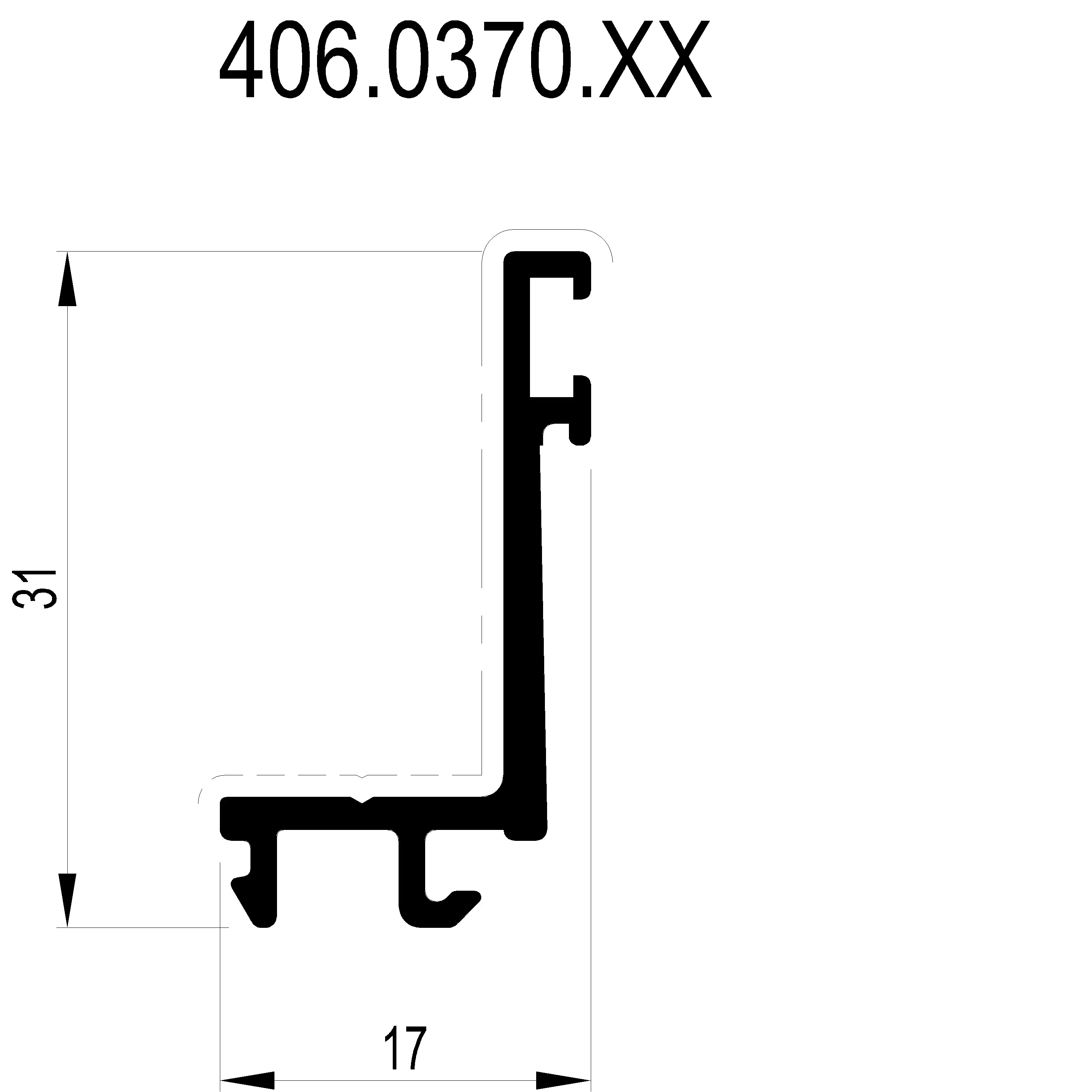 Зображення Додатковий профіль зовнішньої рами [406.0370]