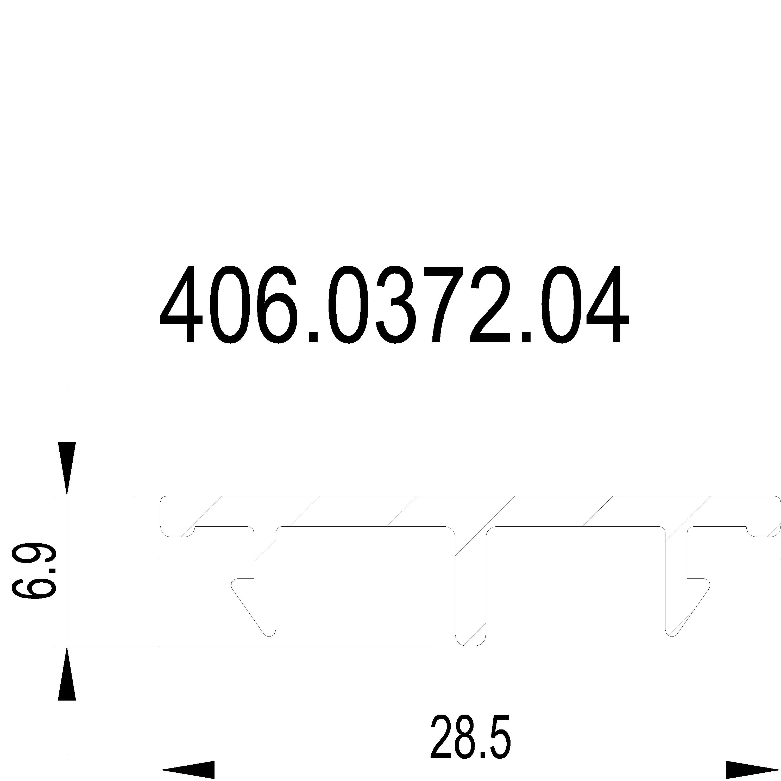 Зображення Профіль синтетичний до зовнішньої рами [406.0372]