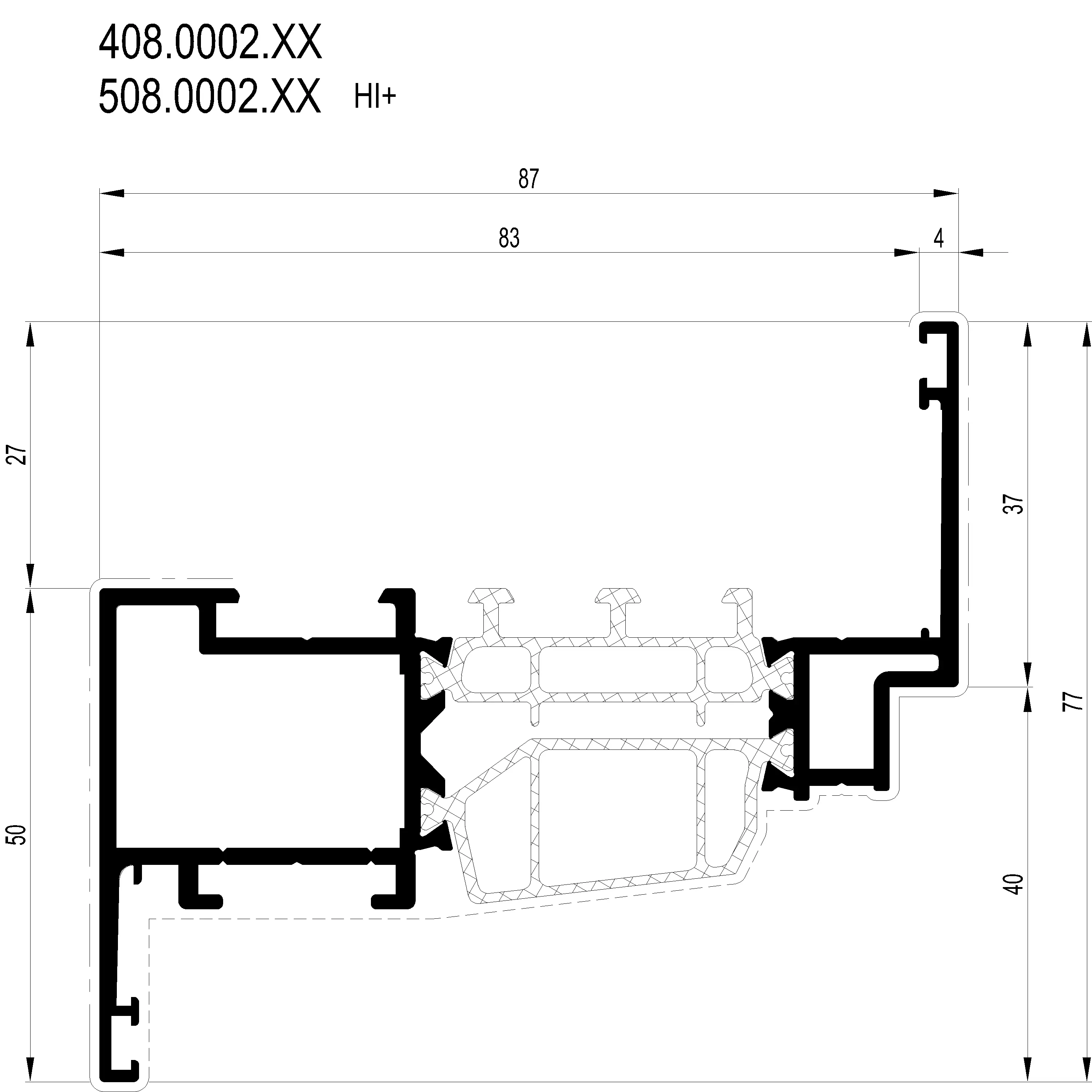Зображення Вентиляційний профіль 77 мм [408.0002]