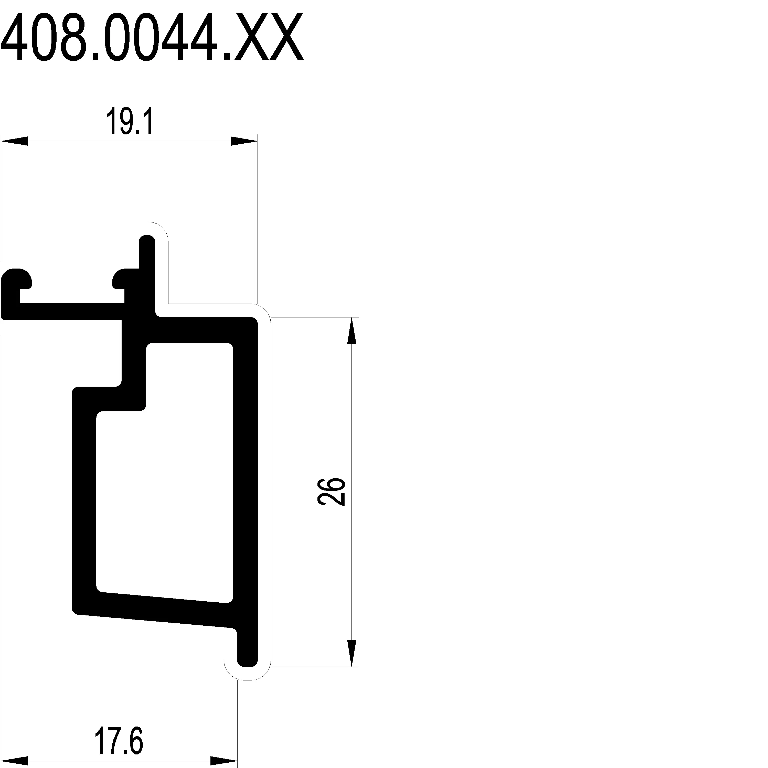 Зображення Профіль підвіконний [408.0044]