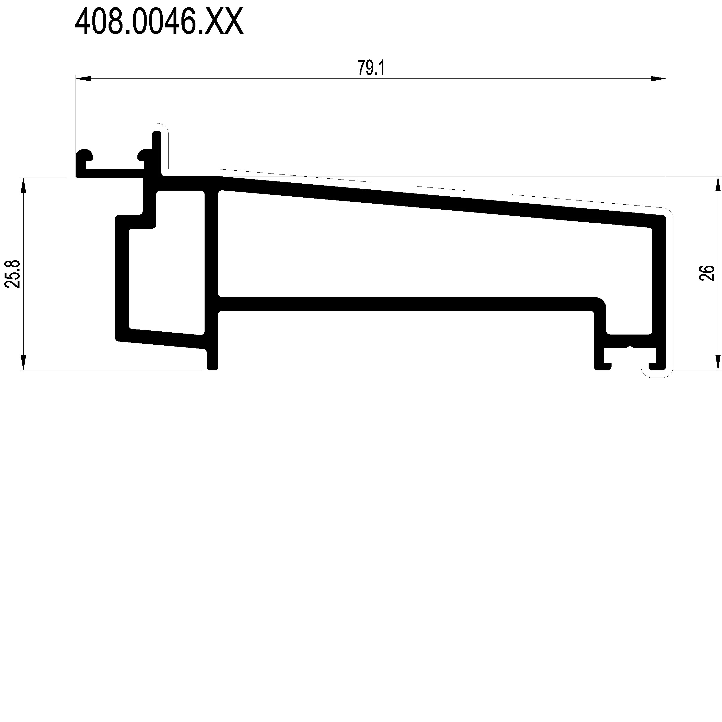 Зображення Профіль підвіконний [408.0046]
