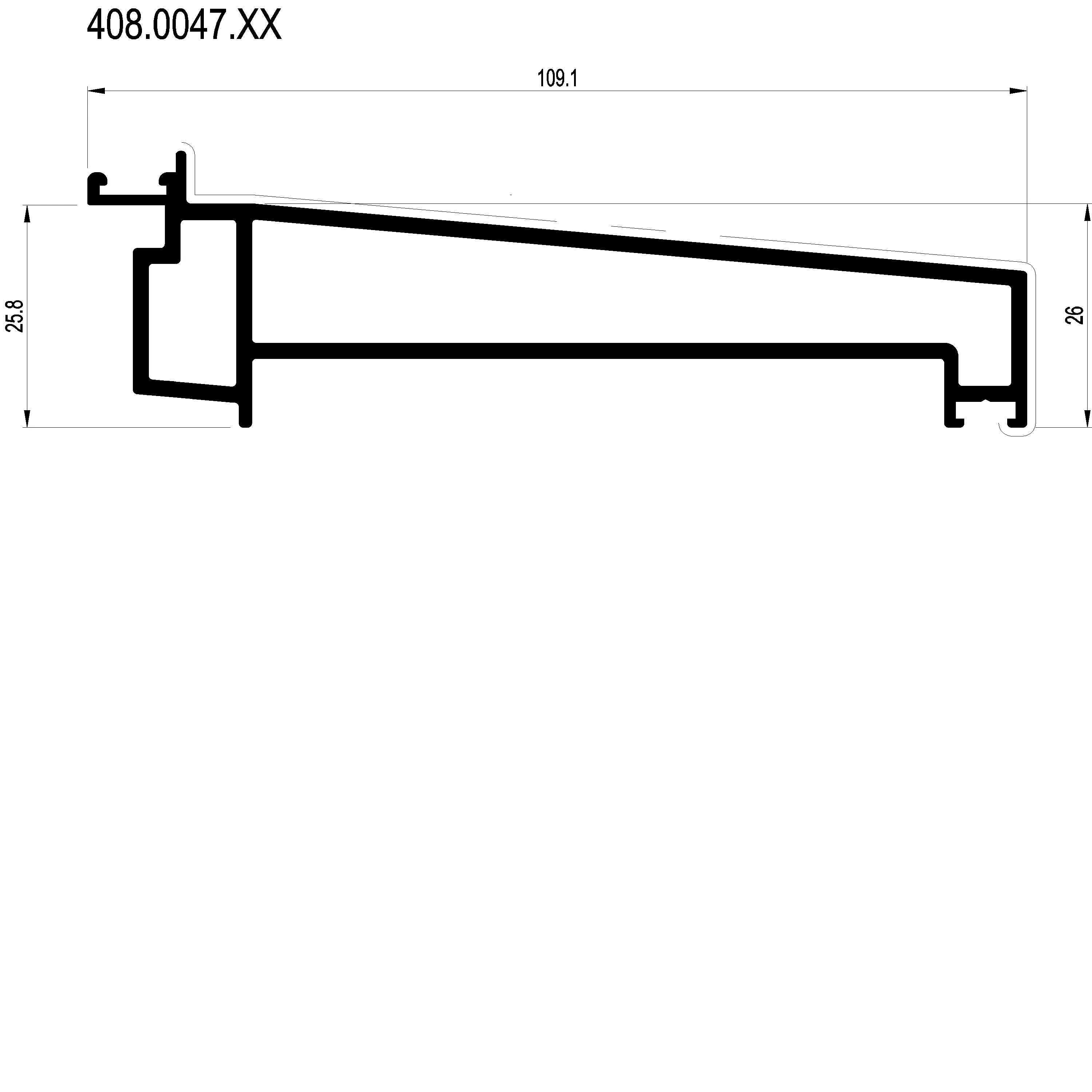 Зображення Профіль підвіконний [408.0047]