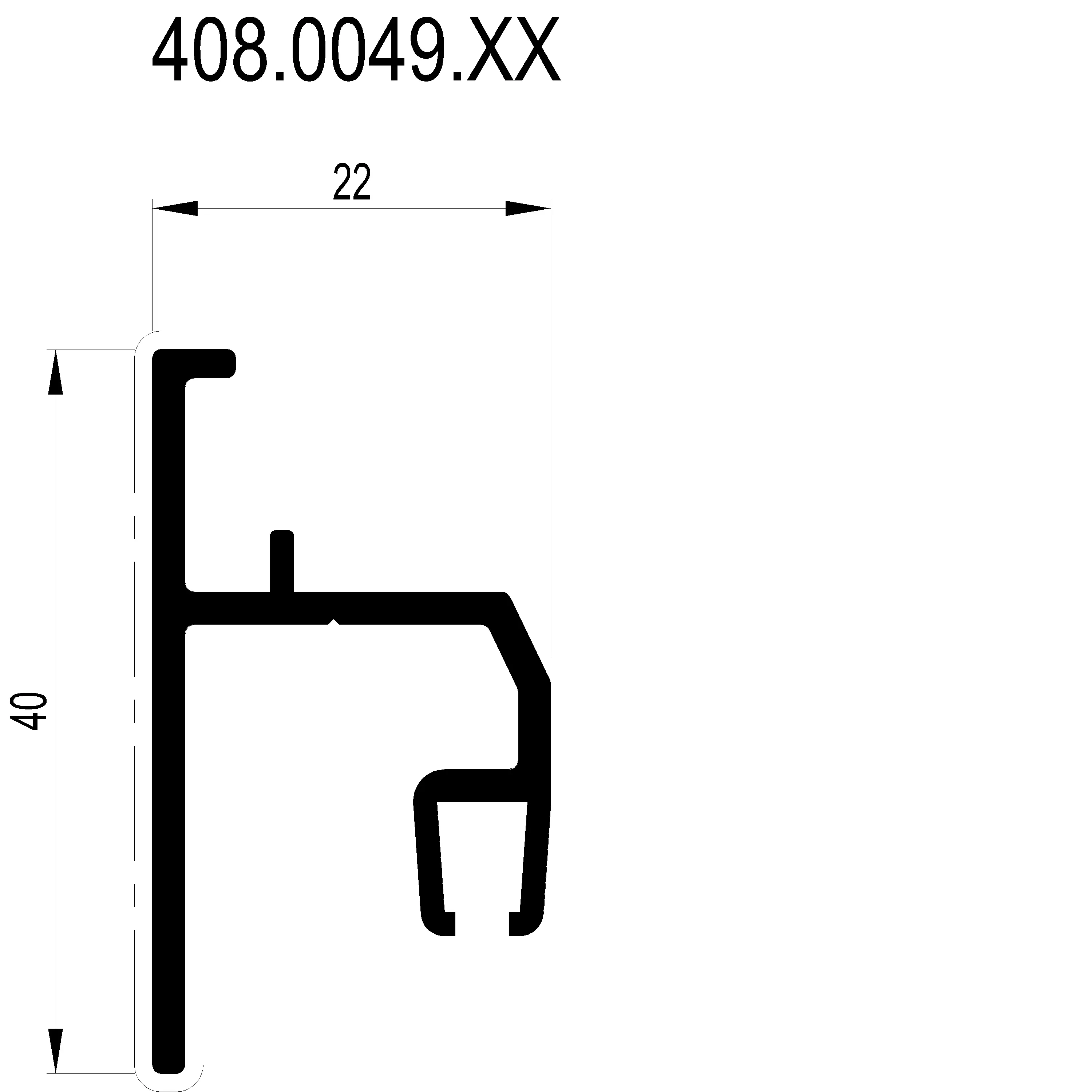 Зображення Підтримуючий профіль для щітки [408.0049]