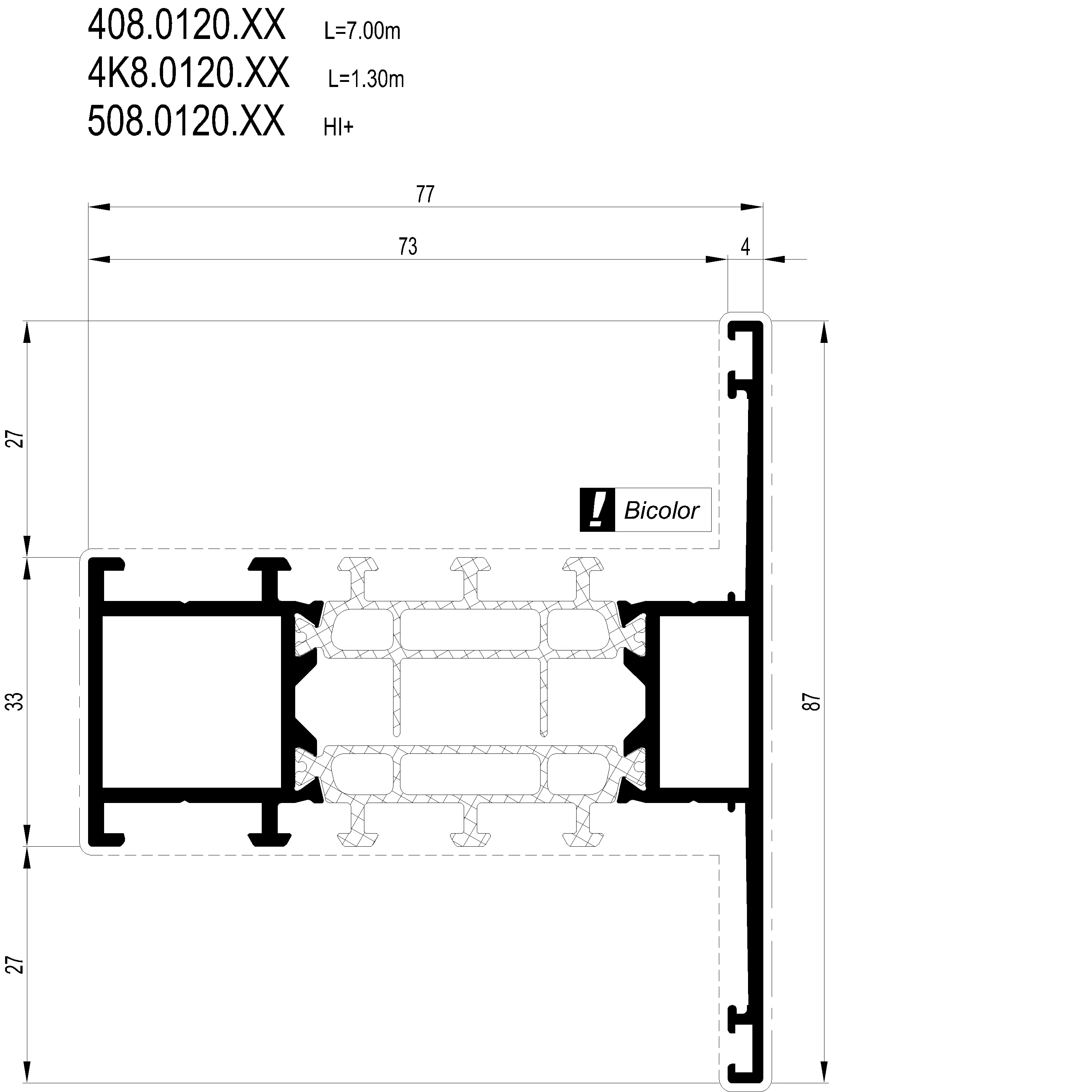 Зображення Перехідний профіль 87 мм [408.0120]