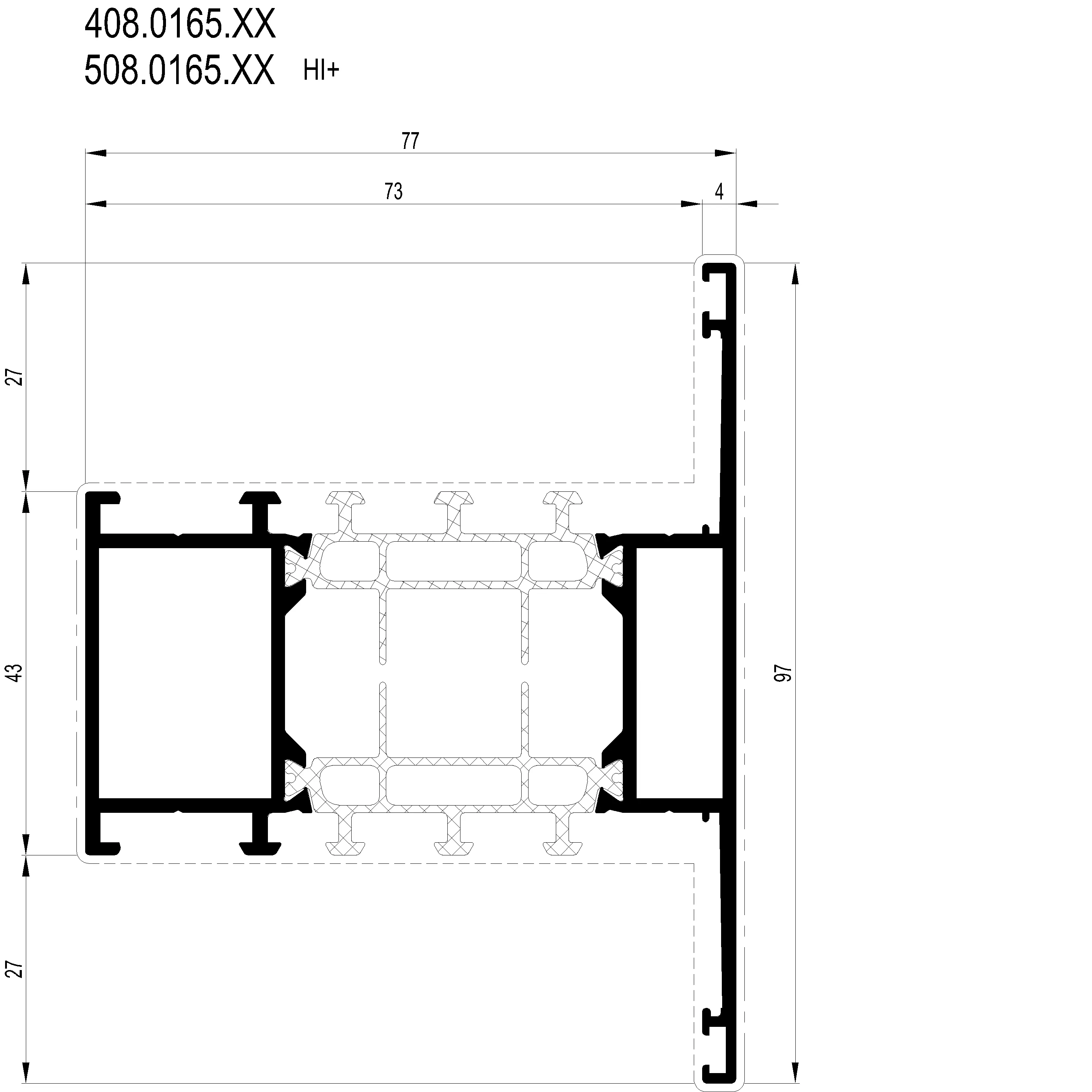 Зображення Перехідний профіль 97 мм [408.0165]