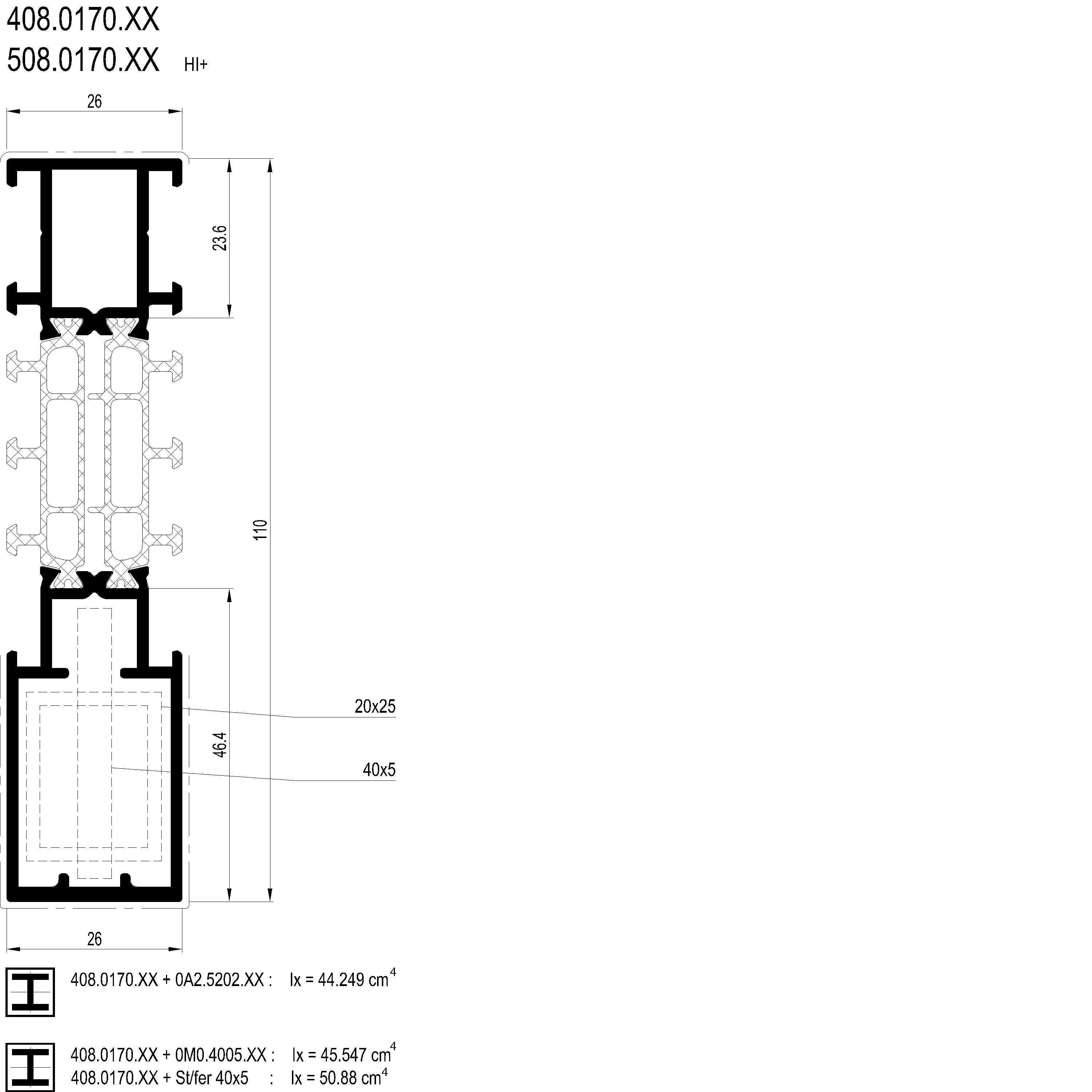 Зображення З'єднуючий профіль 110 мм [408.0170]