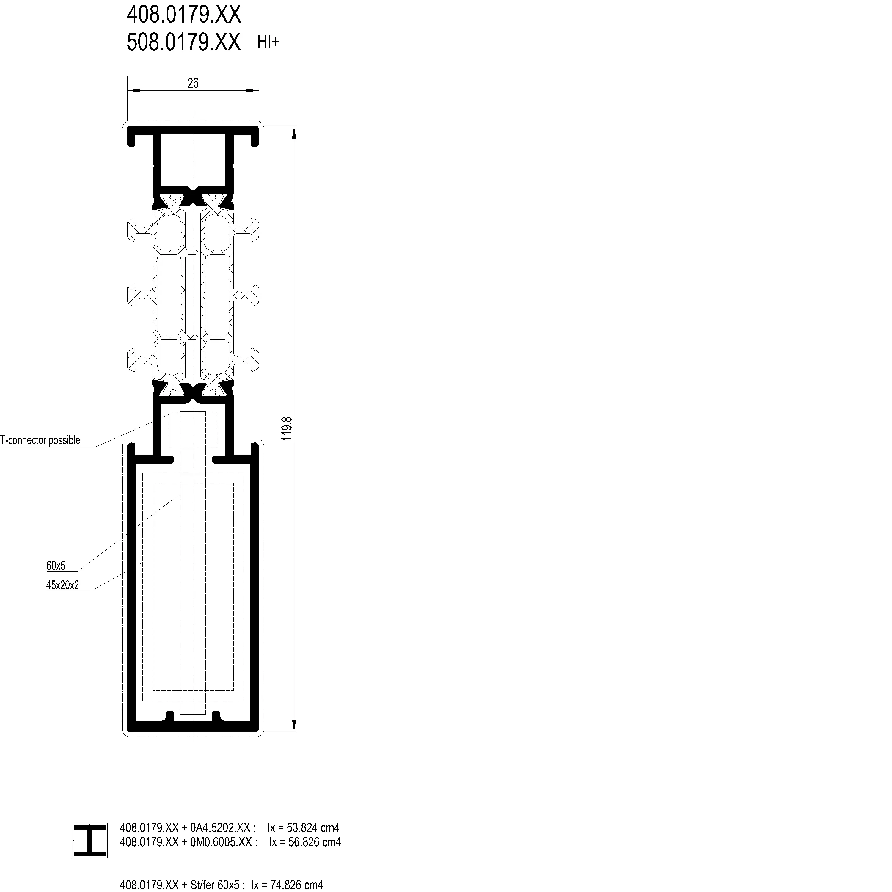 Зображення З'єднуючий профіль [408.0179]