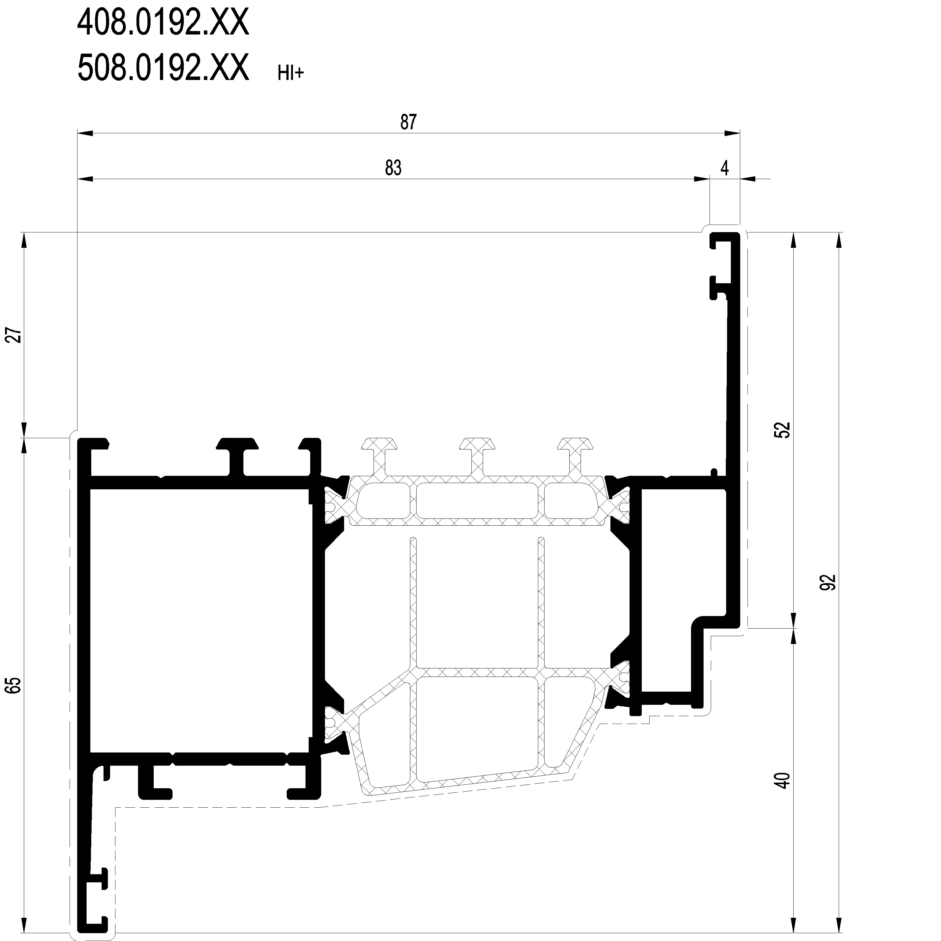 Зображення Вентиляційний профіль 92 мм [408.0192]