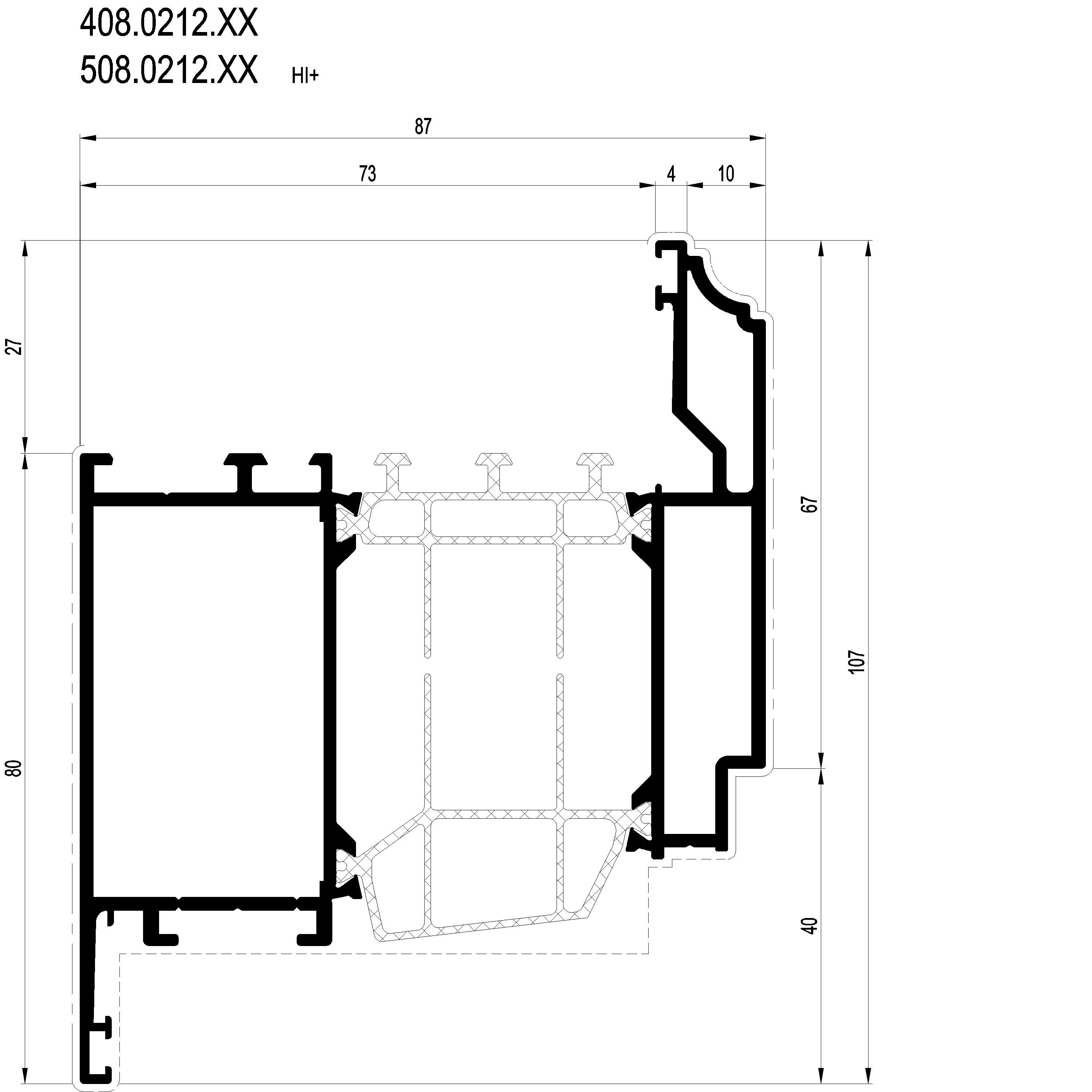 Зображення Вентиляційний профіль 107 мм [408.0212]