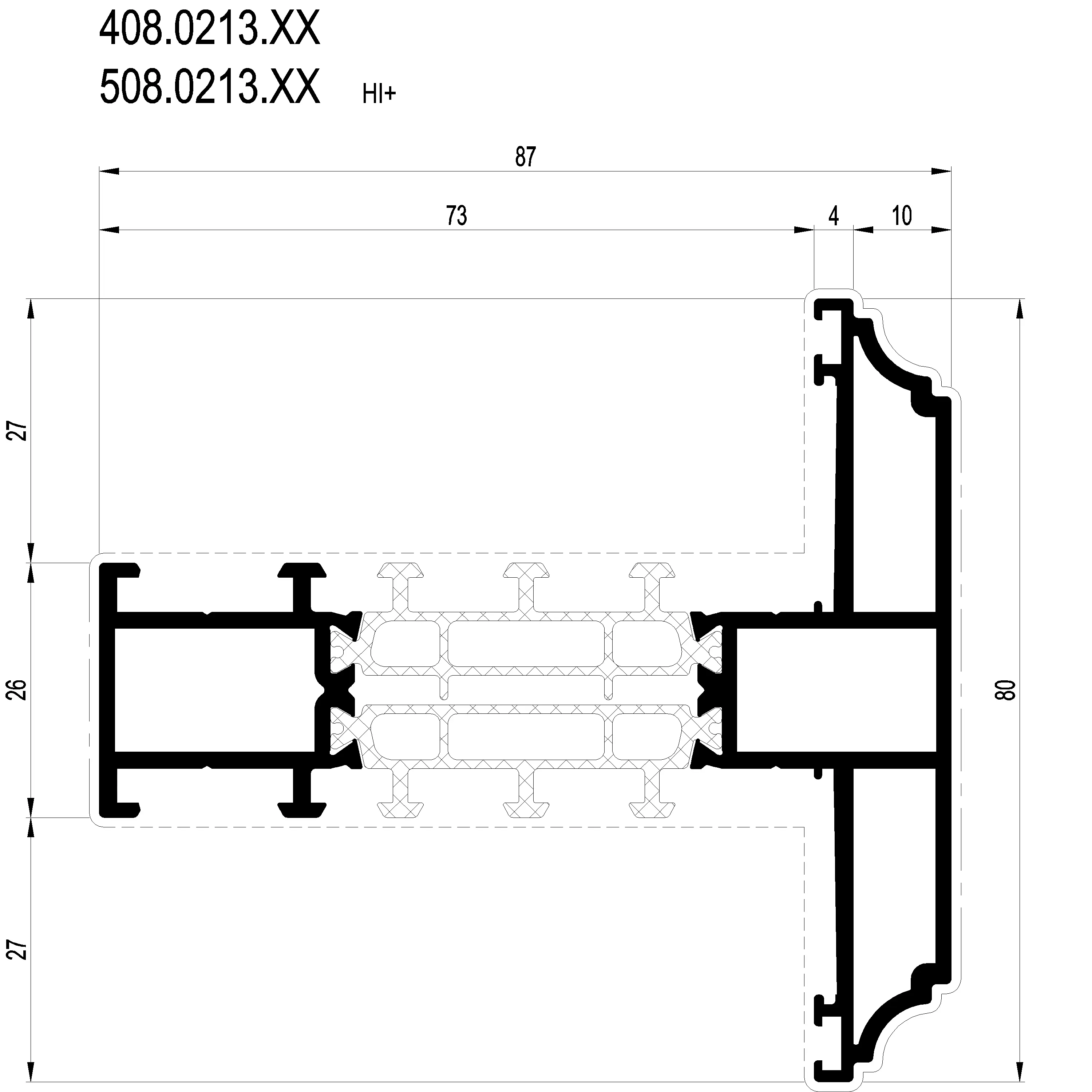 Зображення Перехідний профіль 80 мм [408.0213]