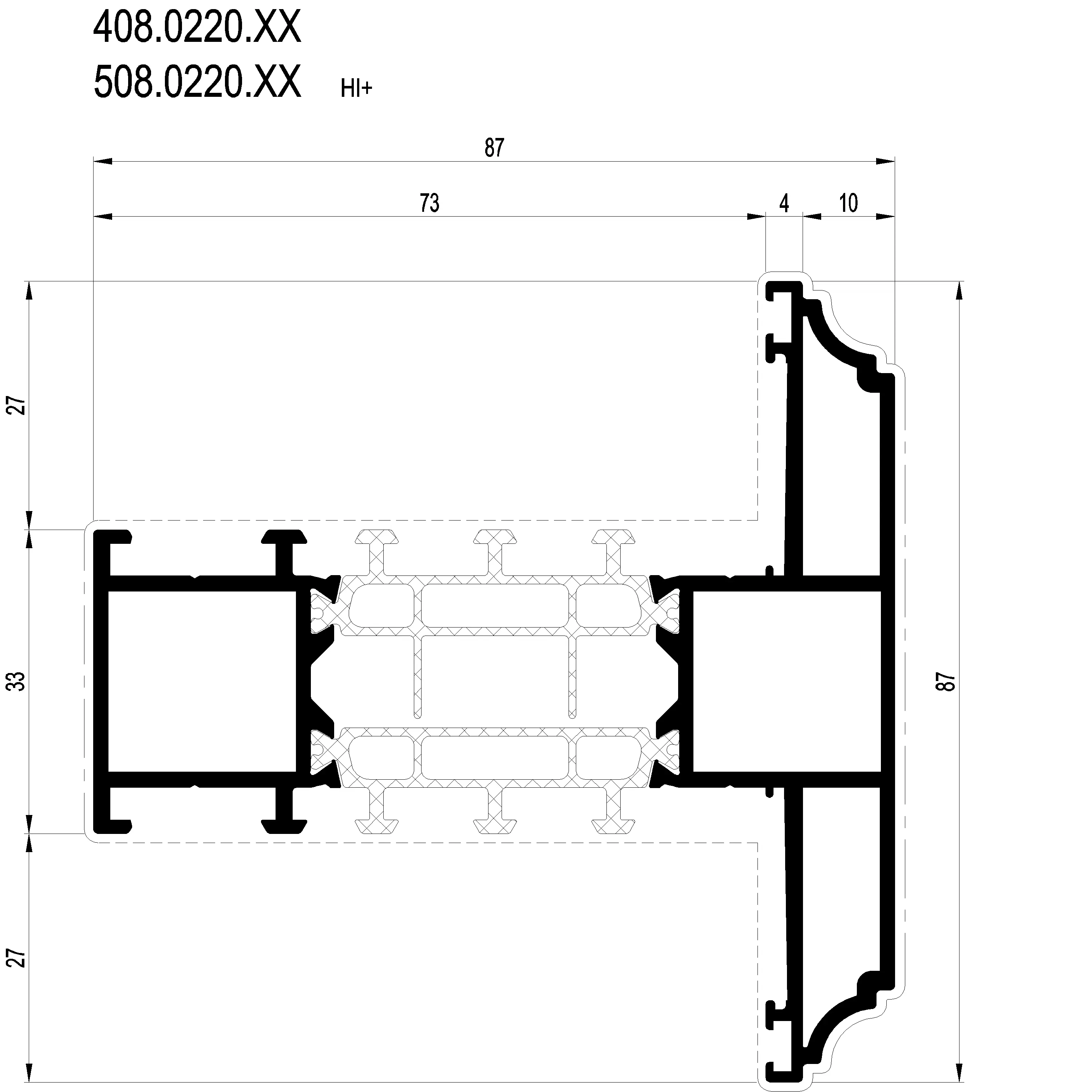 Зображення Перехідний профіль 87 мм [408.0220]
