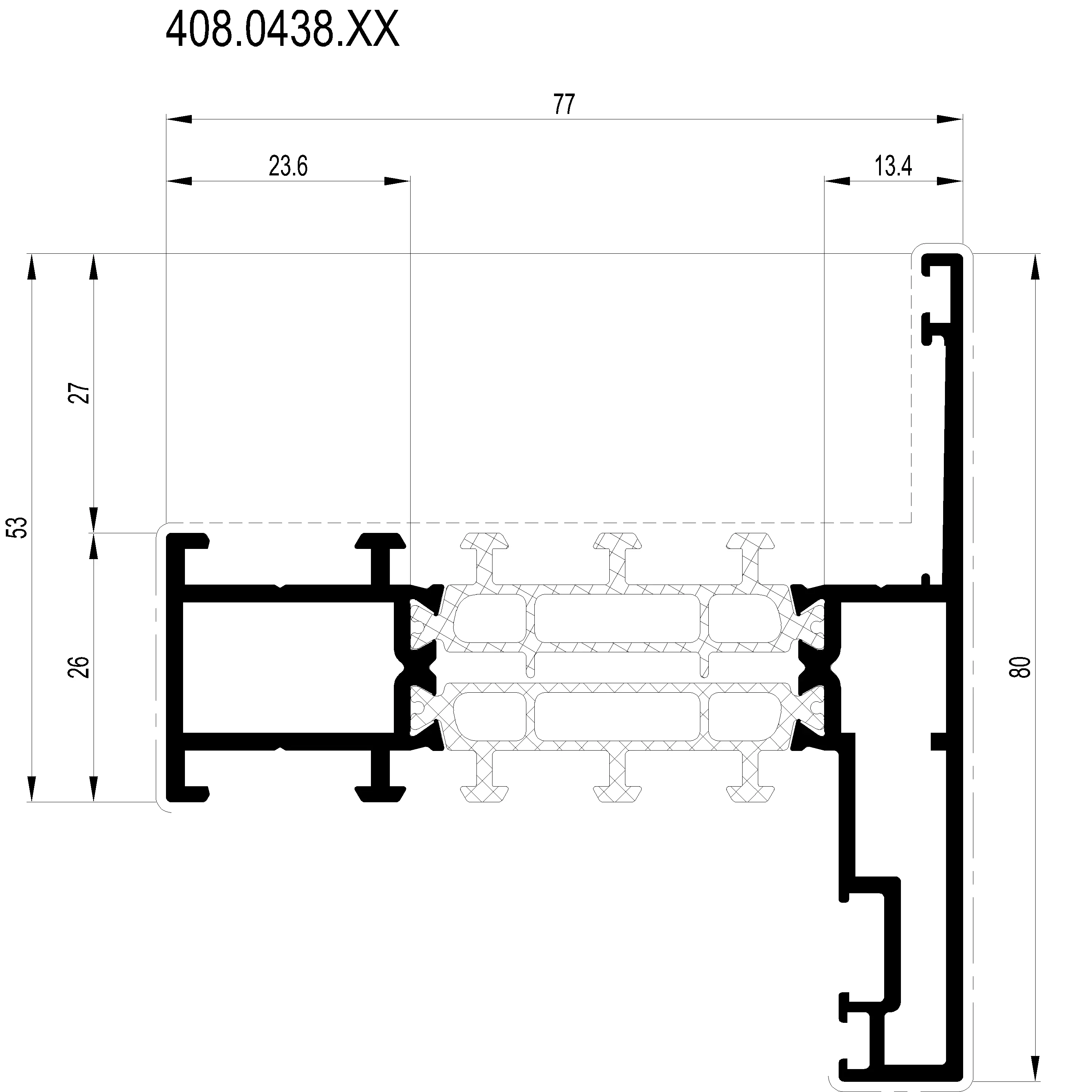 Зображення Зовнішня рама з прихованим дренажем [408.0438]