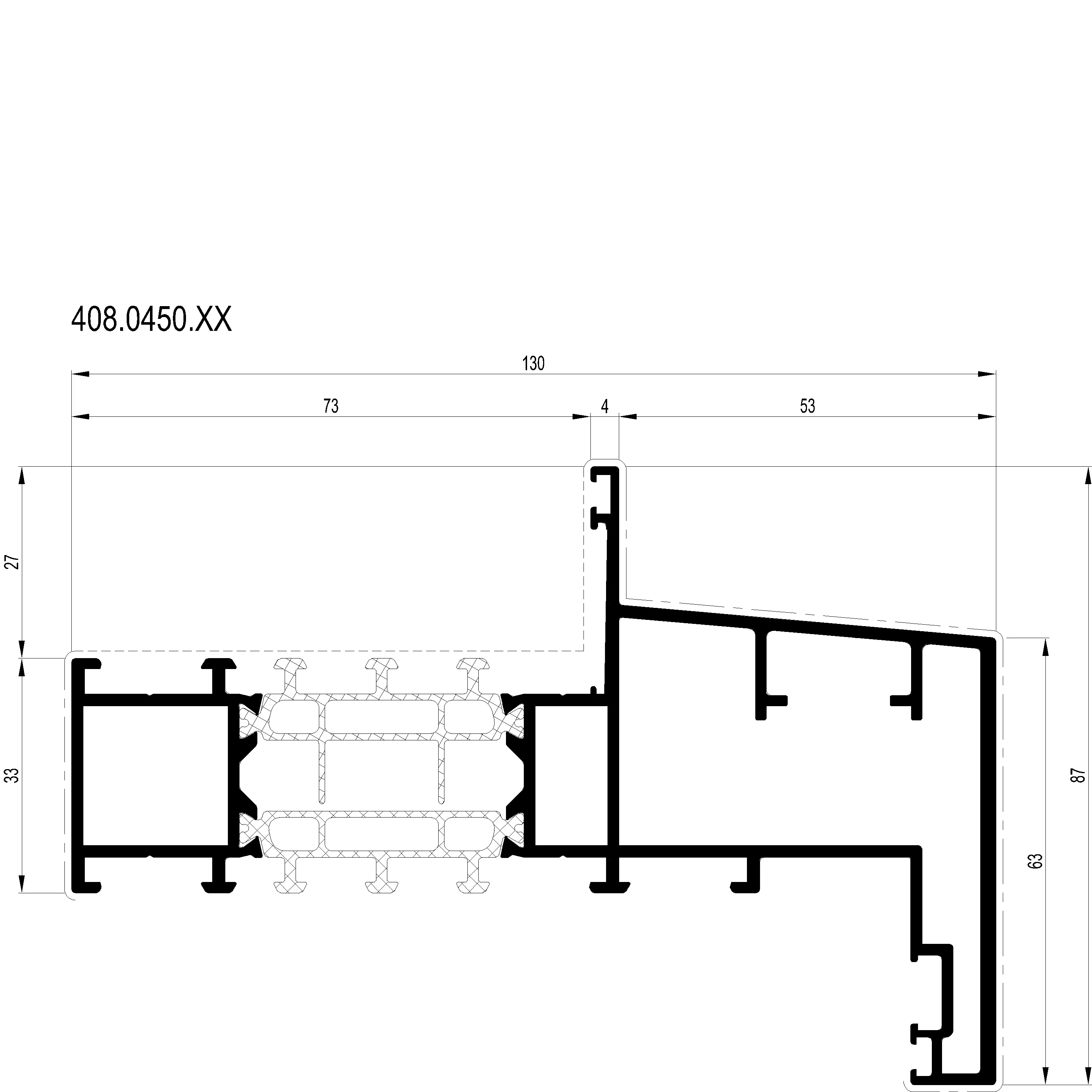 Зображення Зовнішня рама з прихованим дренажем [408.0450]