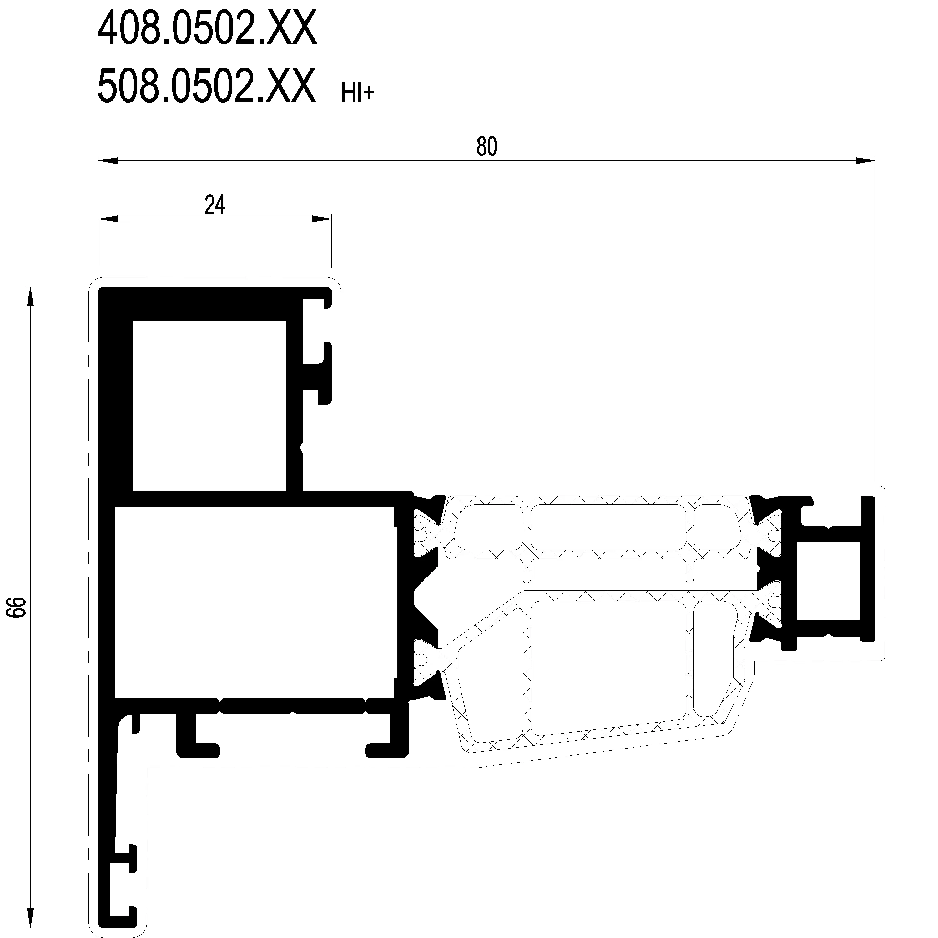 Зображення Вентиляційний профіль 38-45 мм [408.0502]